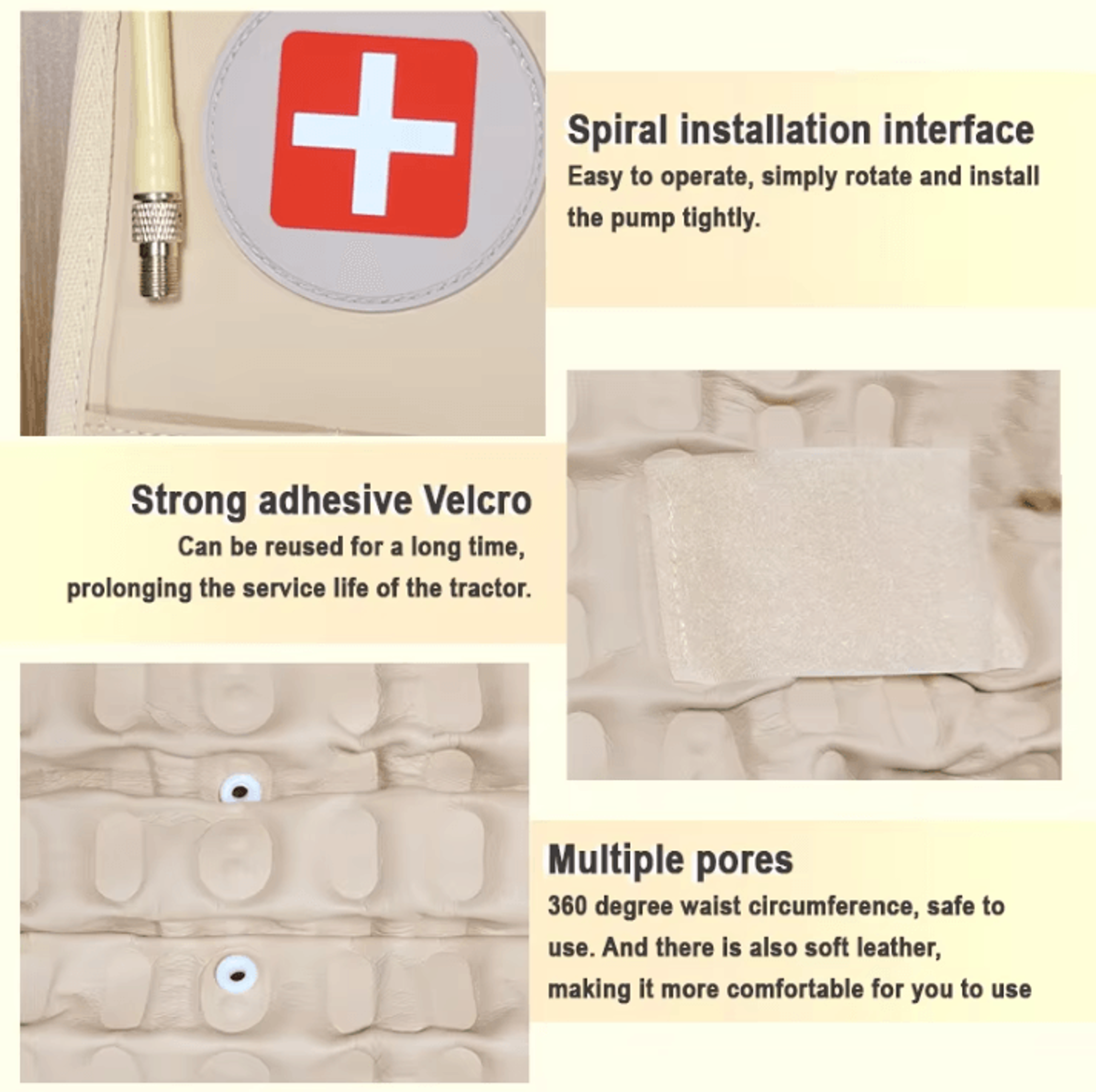 Adjustable Inflatable Lumbar Traction Belt For Back Support And Pain Relief 5