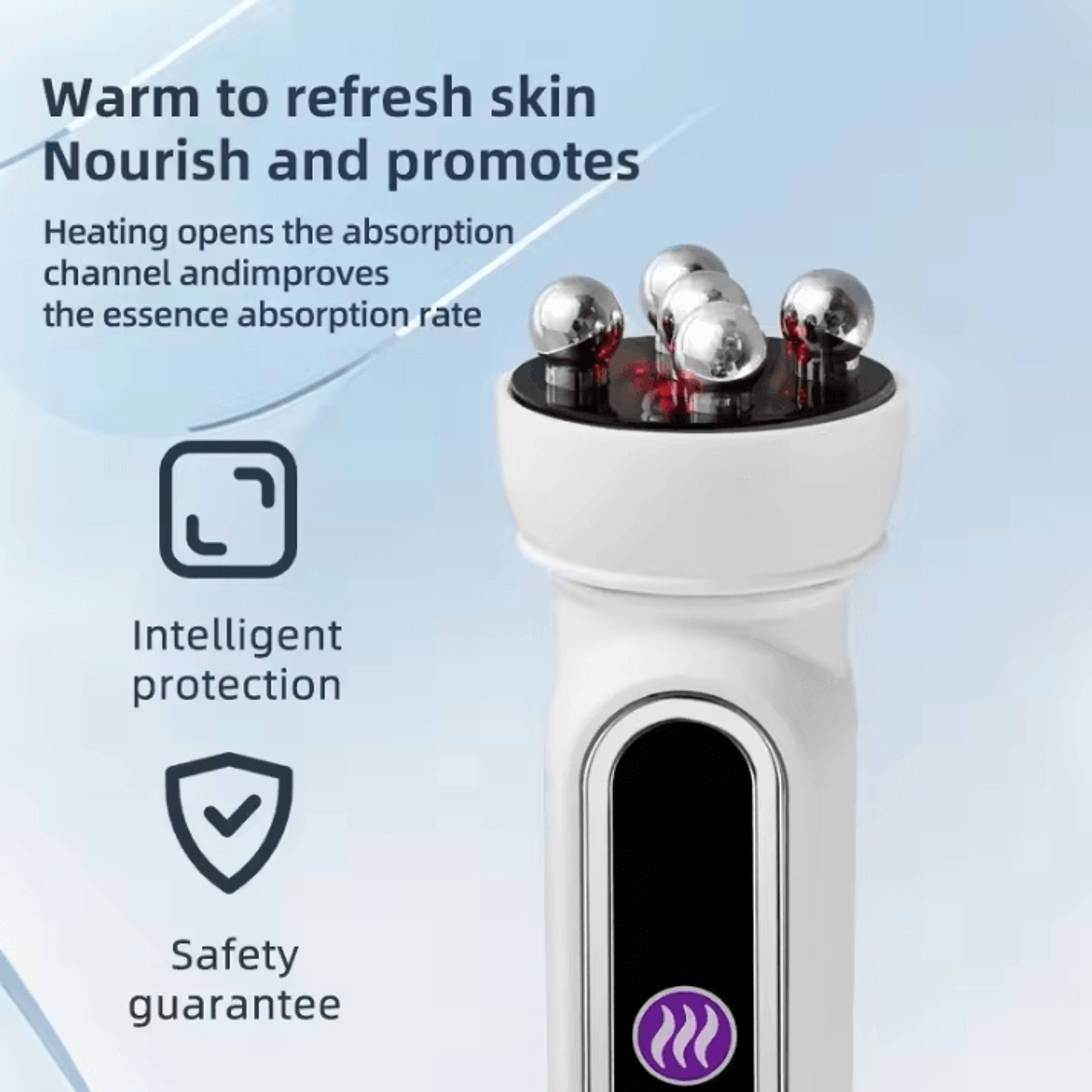 3in1 RF Heating EMS Facial Massager Roller  360 Degree Skin Lifting And Rejuvenation Beauty Device 1