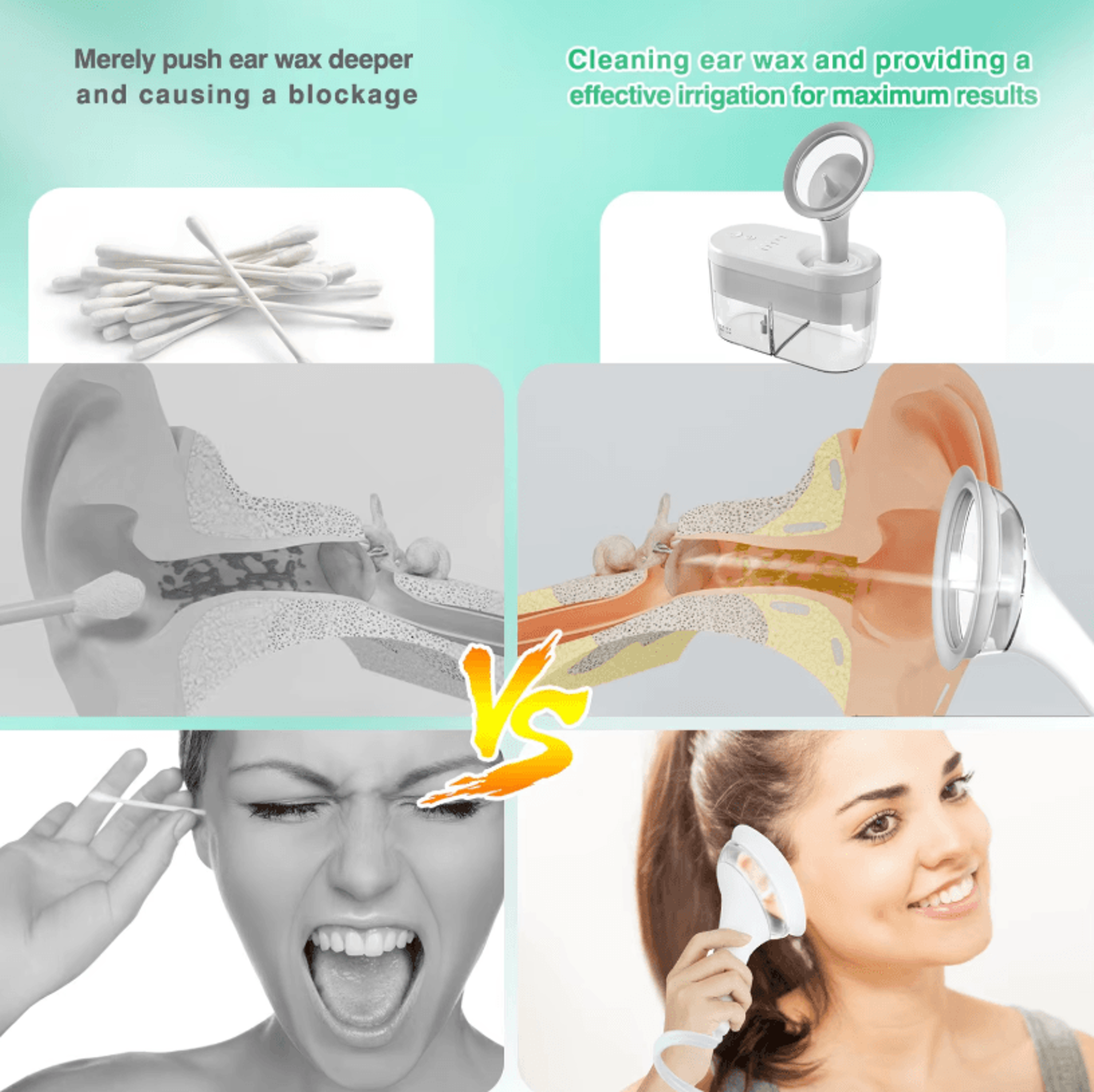 Electric Ear Cleaner With Water Irrigation System  Safe Ear Wax Removal Kit For Adults And Kids 2
