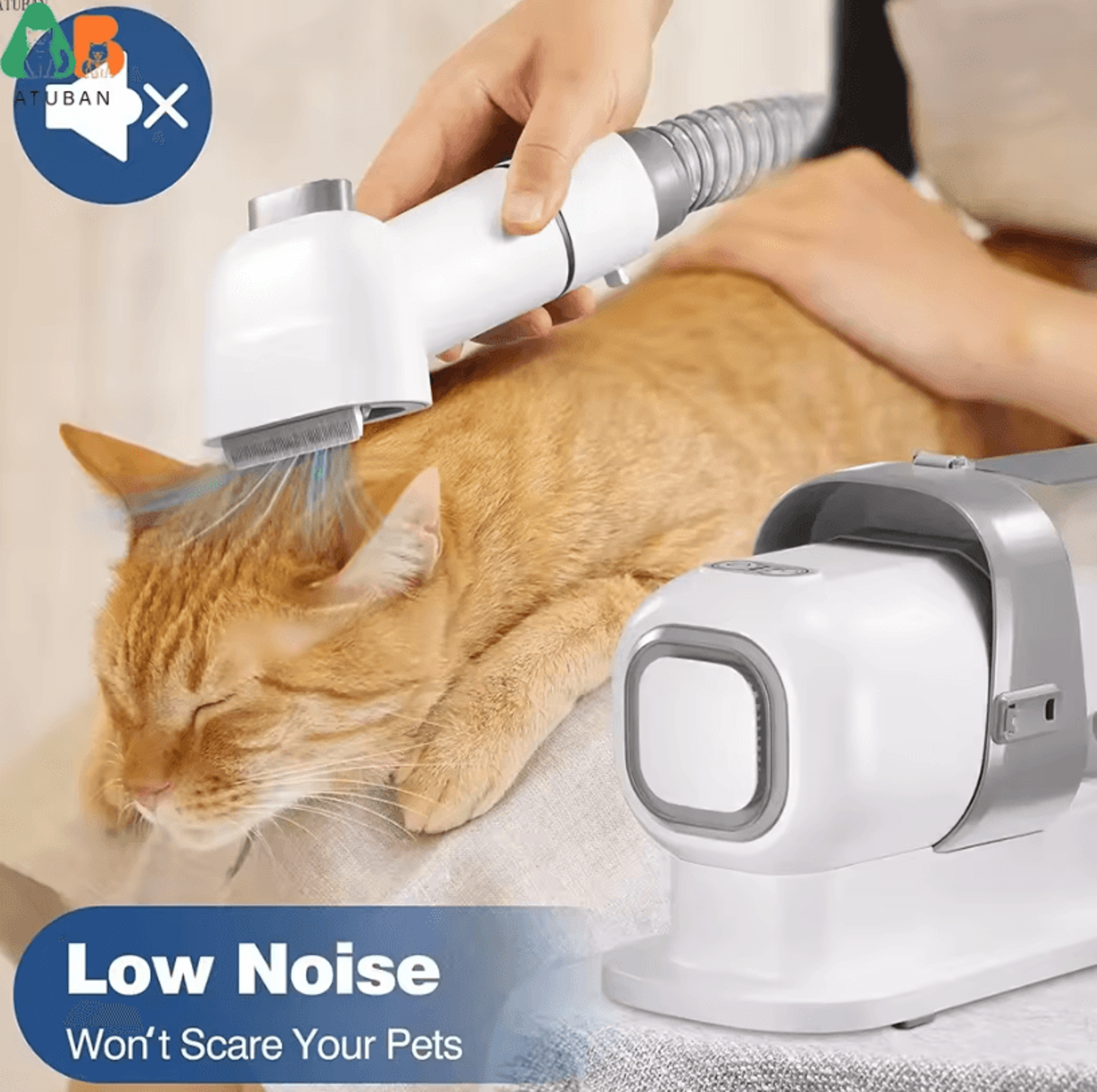 ATUBAN Pet Grooming Vacuum And Dog Hair Removal Kit  23L Large Capacity Brush Vacuum For Pets 4