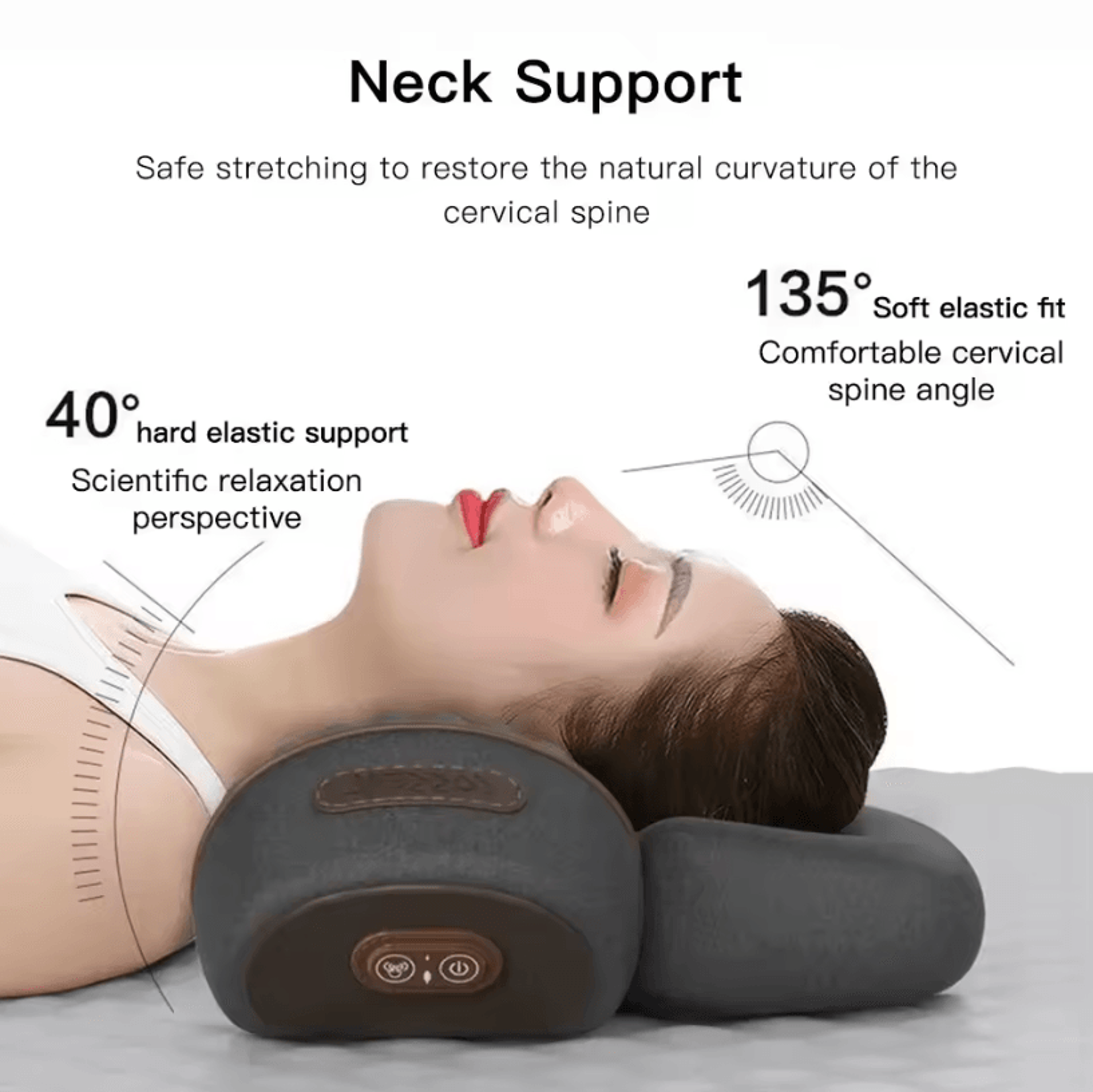 Electric Cervical Massage Pillow  Hot Compress And Vibration Neck Traction Relaxation Pillow With S 0