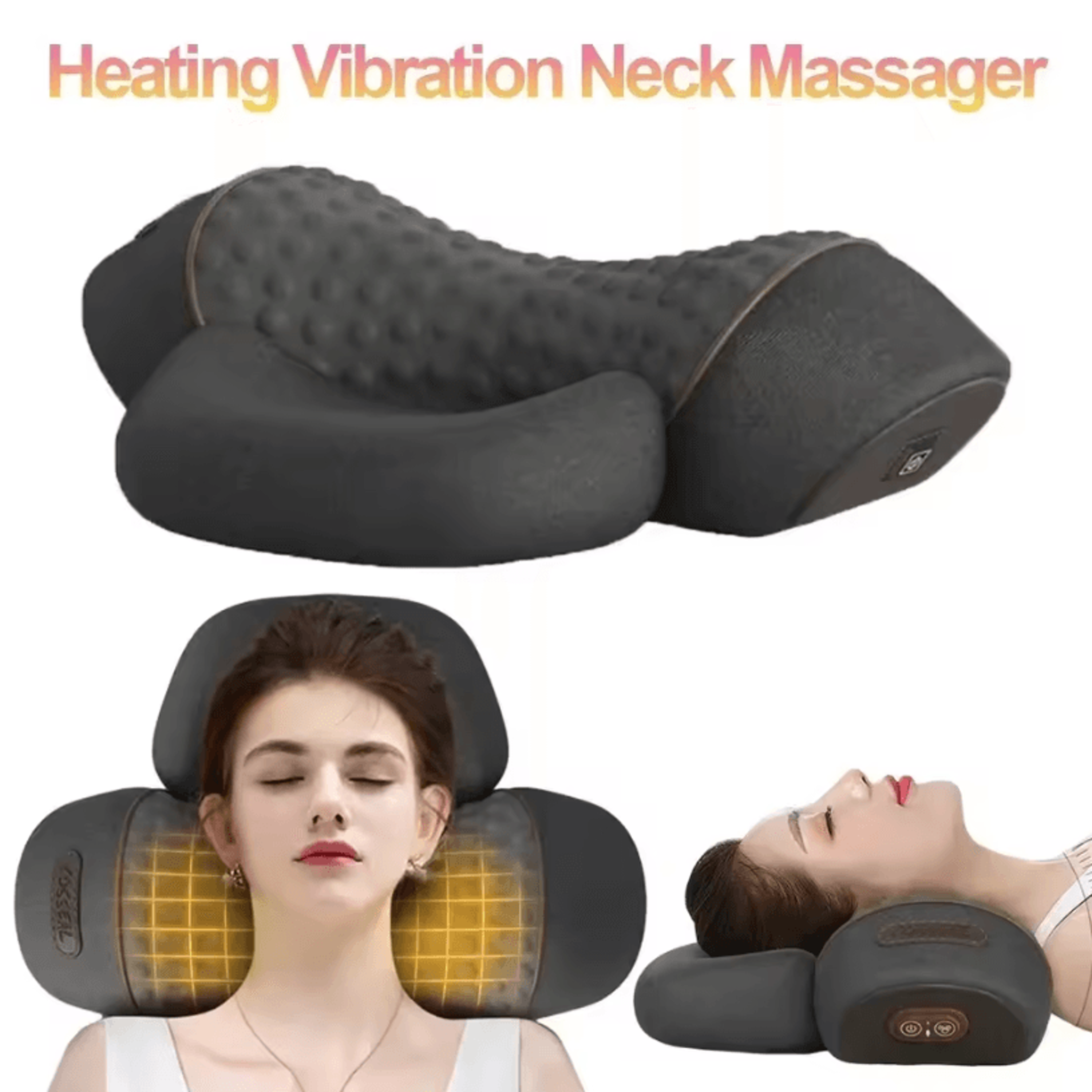 Electric Cervical Massage Pillow  Hot Compress And Vibration Neck Traction Relaxation Pillow With S 1