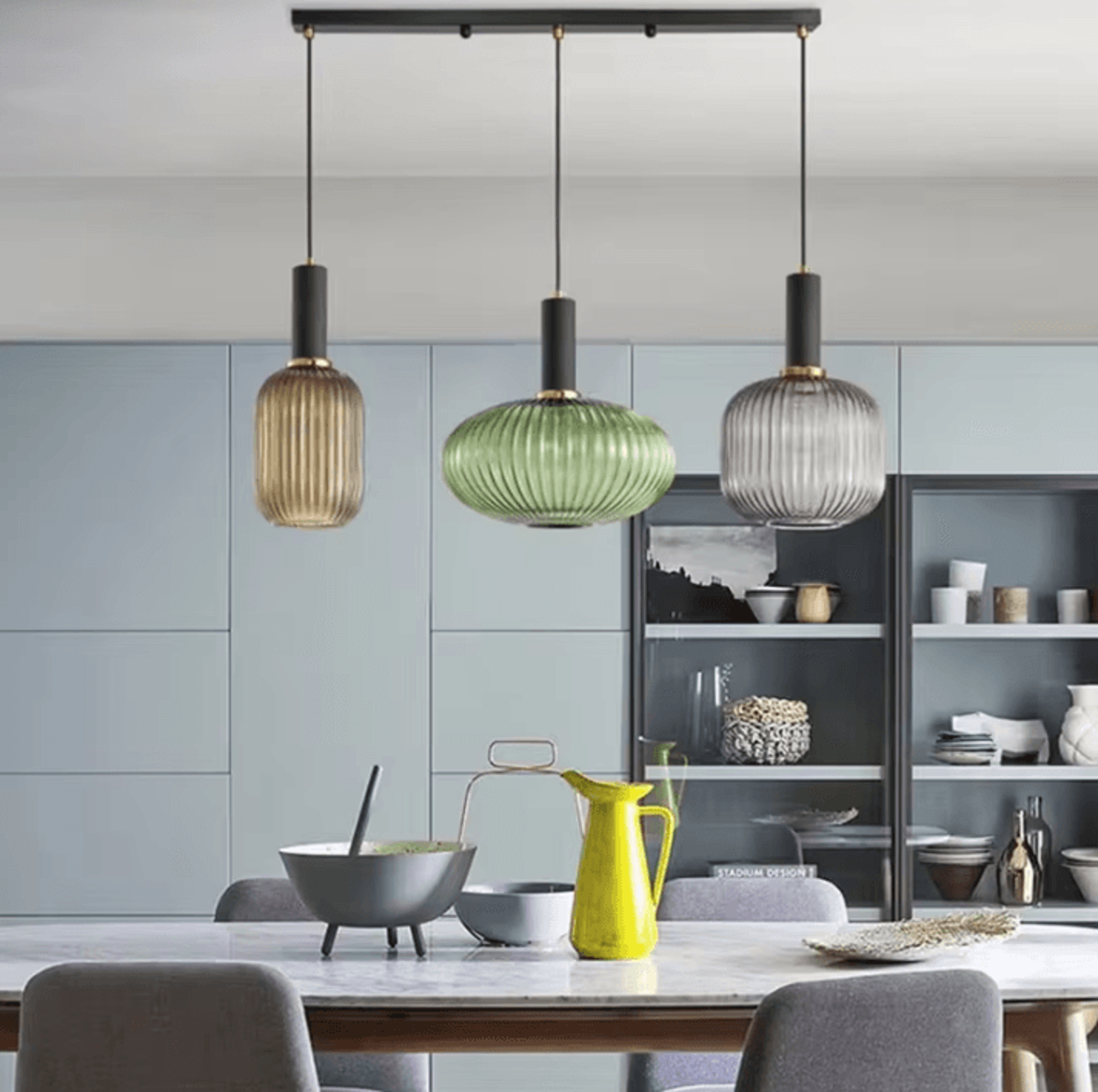 Retro Colorful Glass Pendant Lights  Creative LED E27 Hanging Lighting For Living Room And Bedroom 5