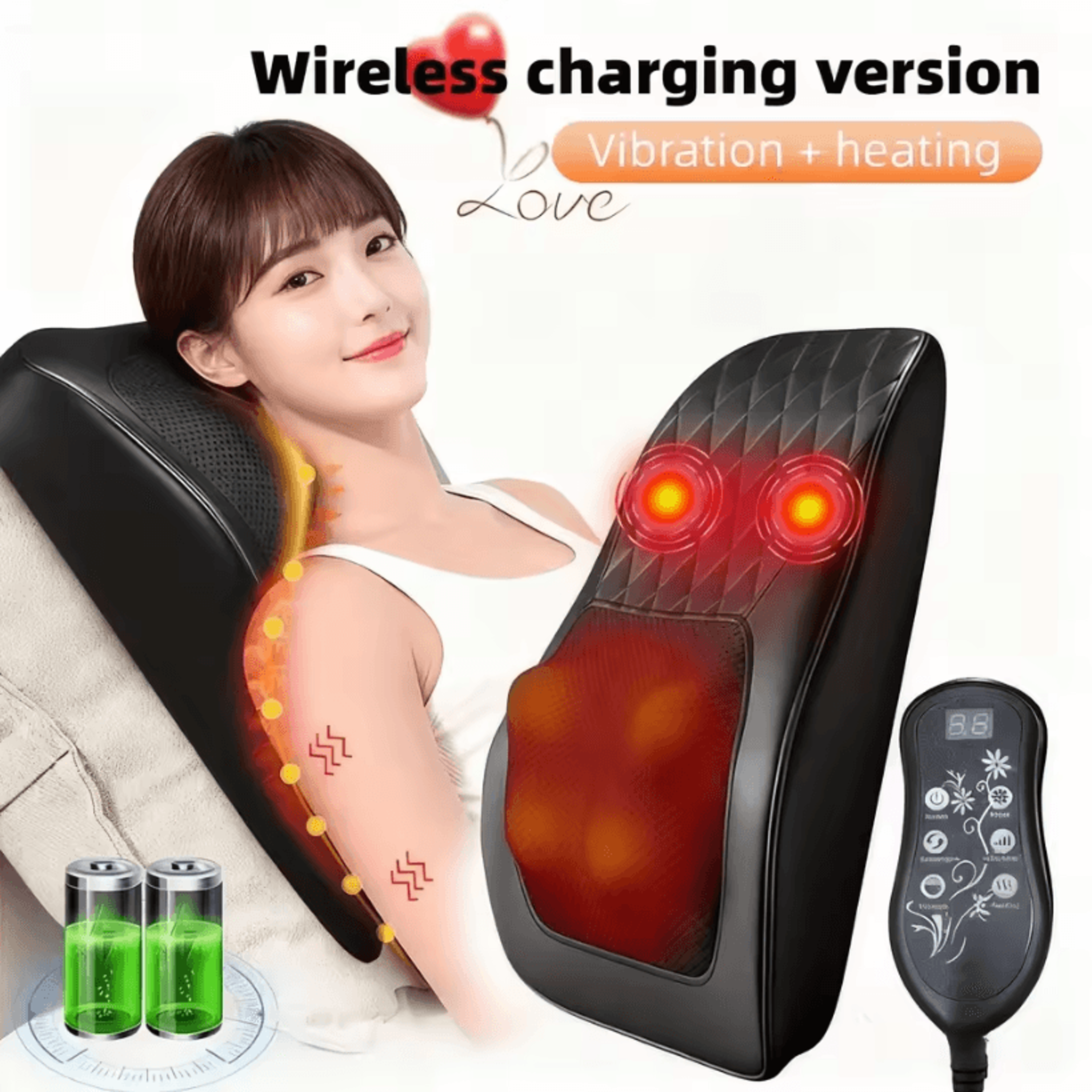 Electric Shiatsu Head Neck And Cervical Traction Body Massager  Heated Vibration Car And Home Back  8