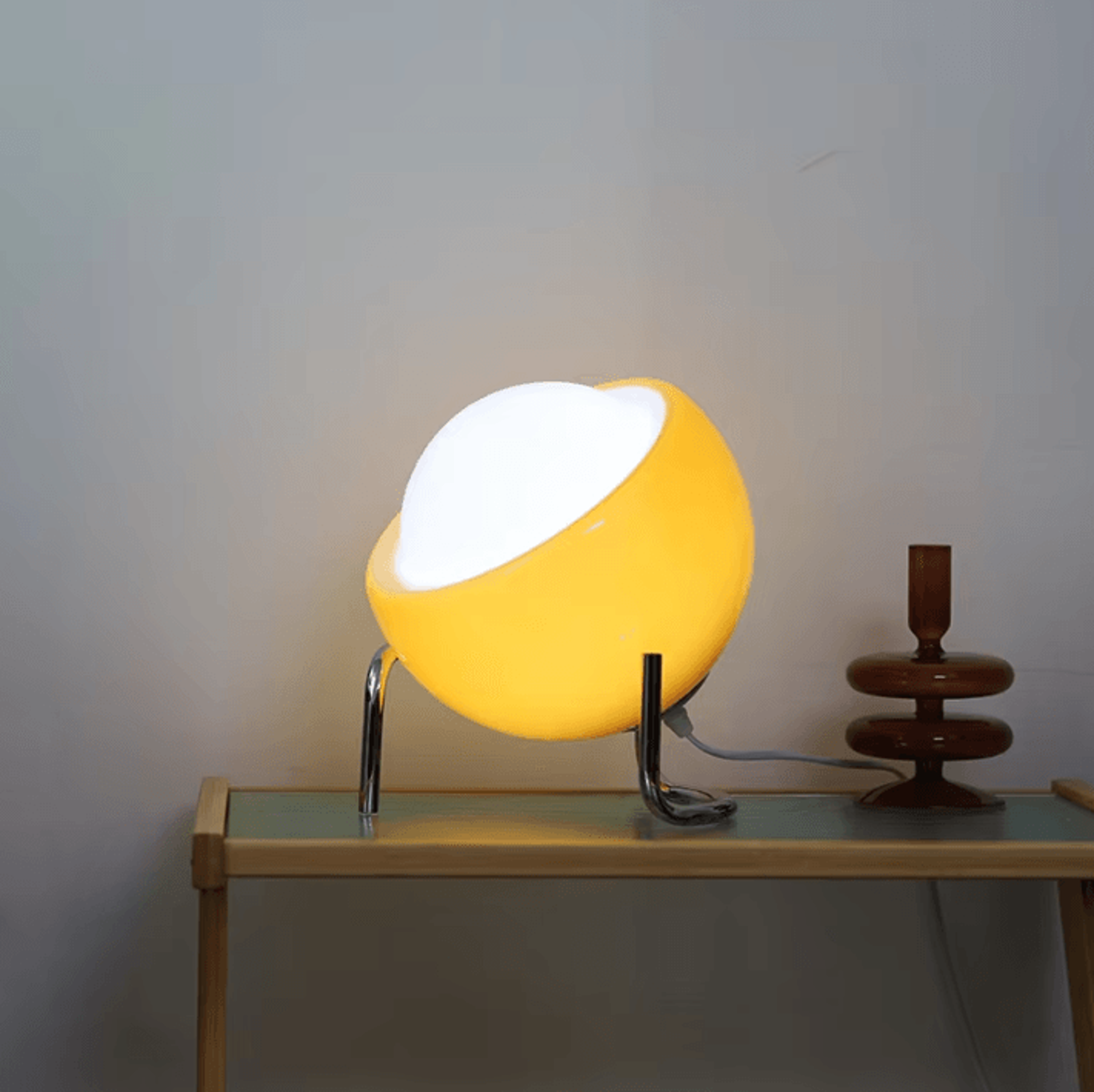 Nordic LED Table Lamp  Retro Glass Decorative Bedside And Living Room Light 4