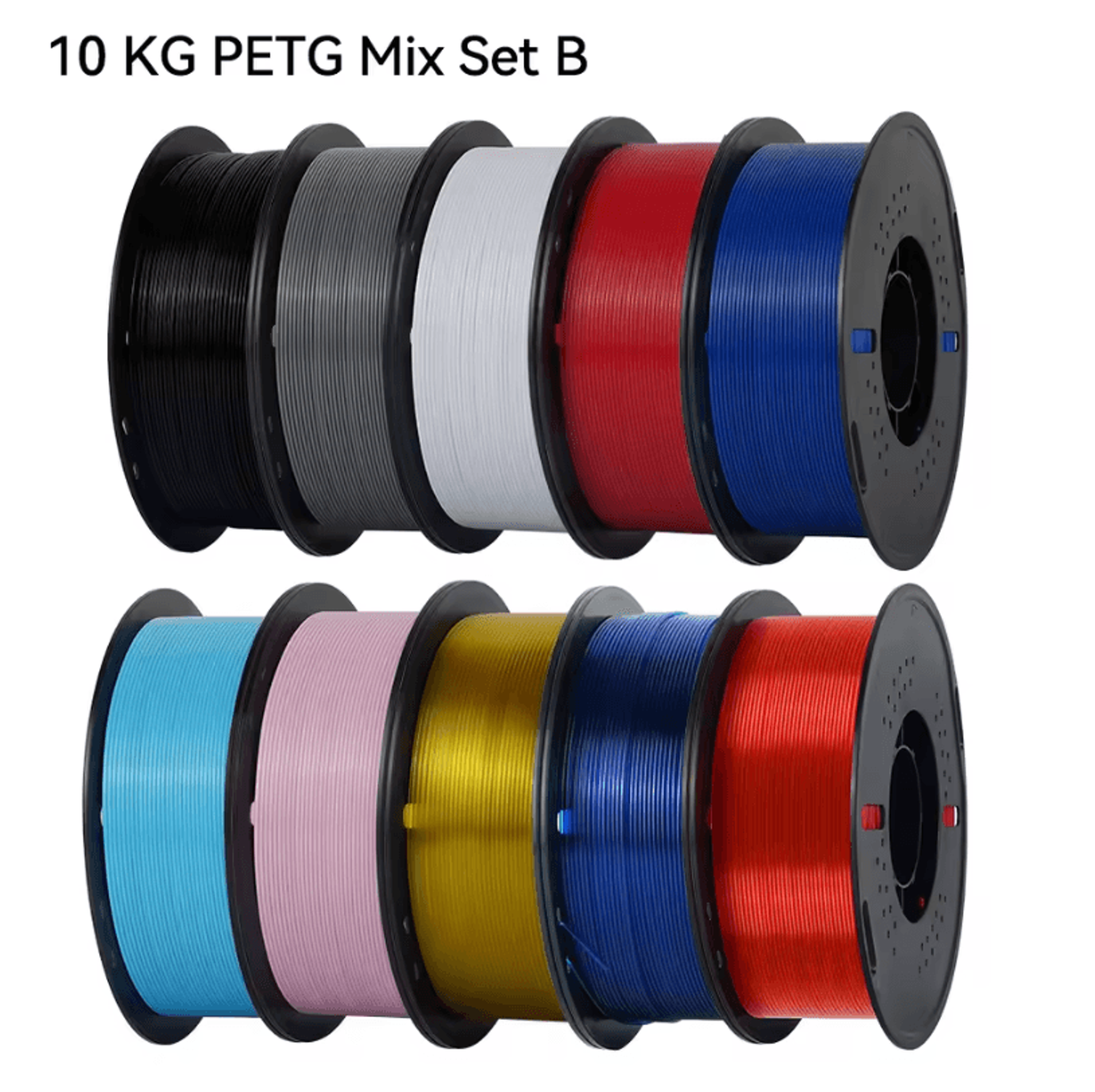 KINGROON 10kg PLA  PETG 175mm 3D Printer Filament Bundle  Mixed Colors FDM Material 10
