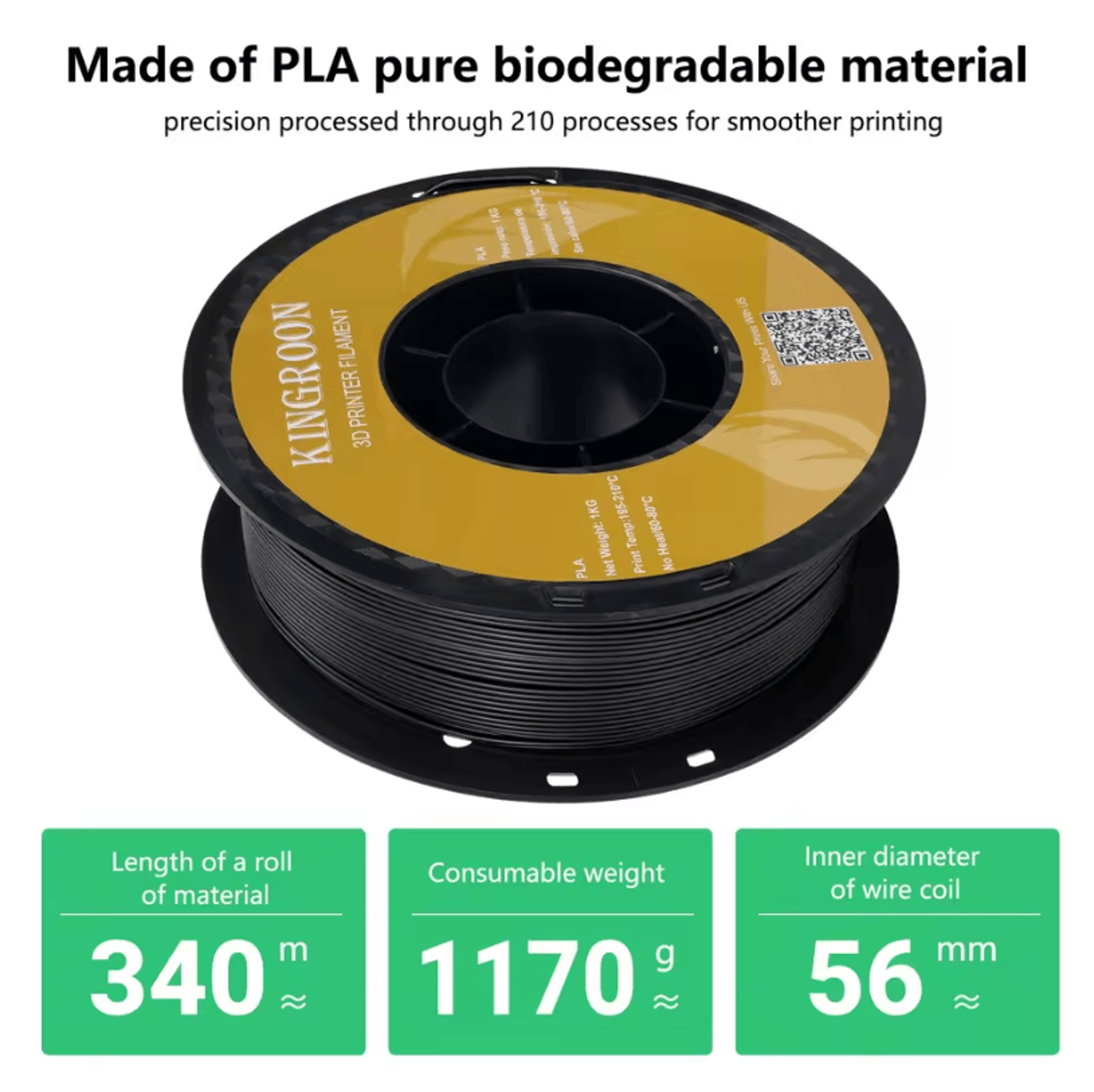 KINGROON 10kg PLA  PETG 175mm 3D Printer Filament Bundle  Mixed Colors FDM Material 3