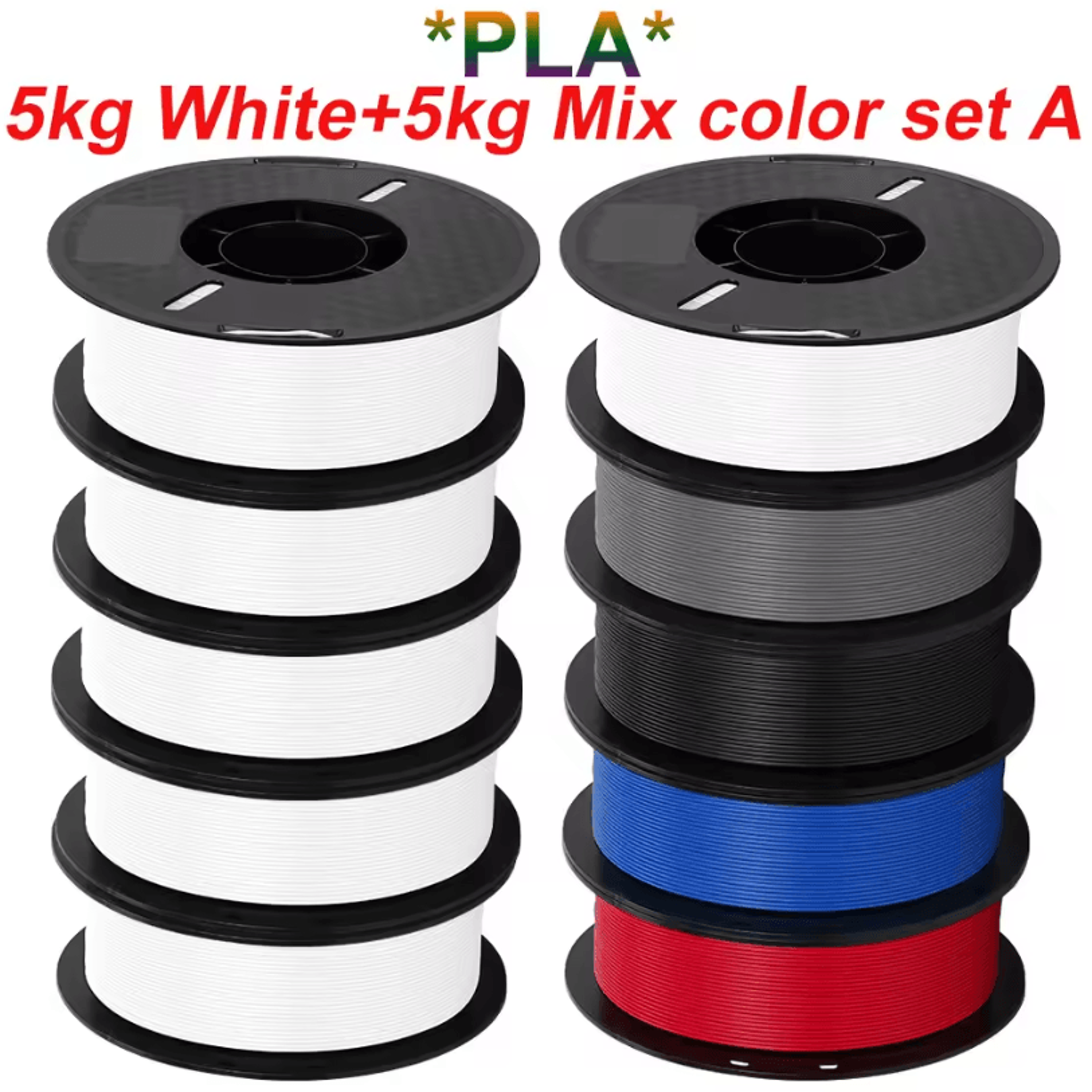 KINGROON 10kg PLA  PETG 175mm 3D Printer Filament Bundle  Mixed Colors FDM Material 17