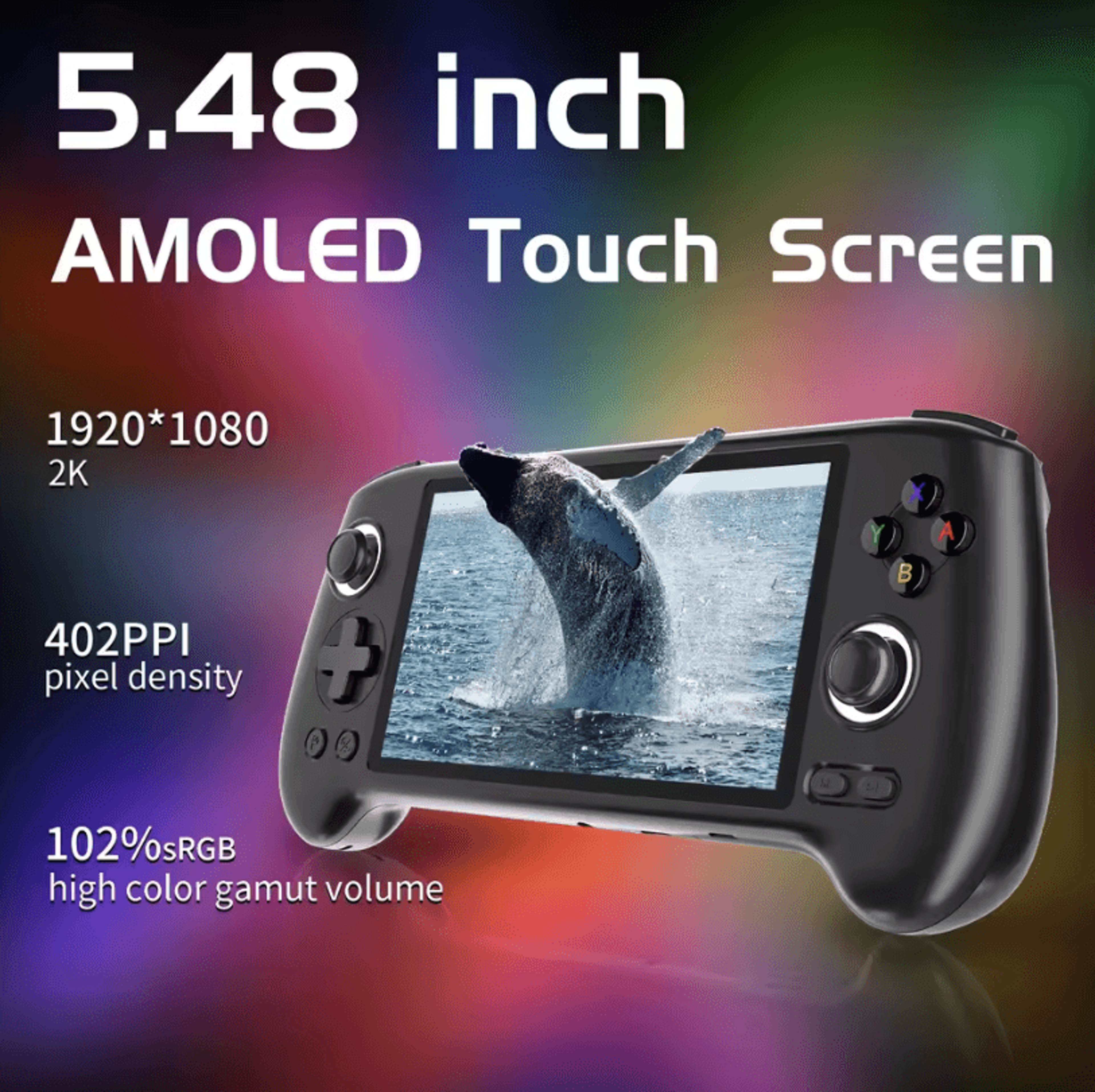 ANBERNIC RG556 Android Handheld Game Console  548 Inches AMOLED Portable Gaming Device 1