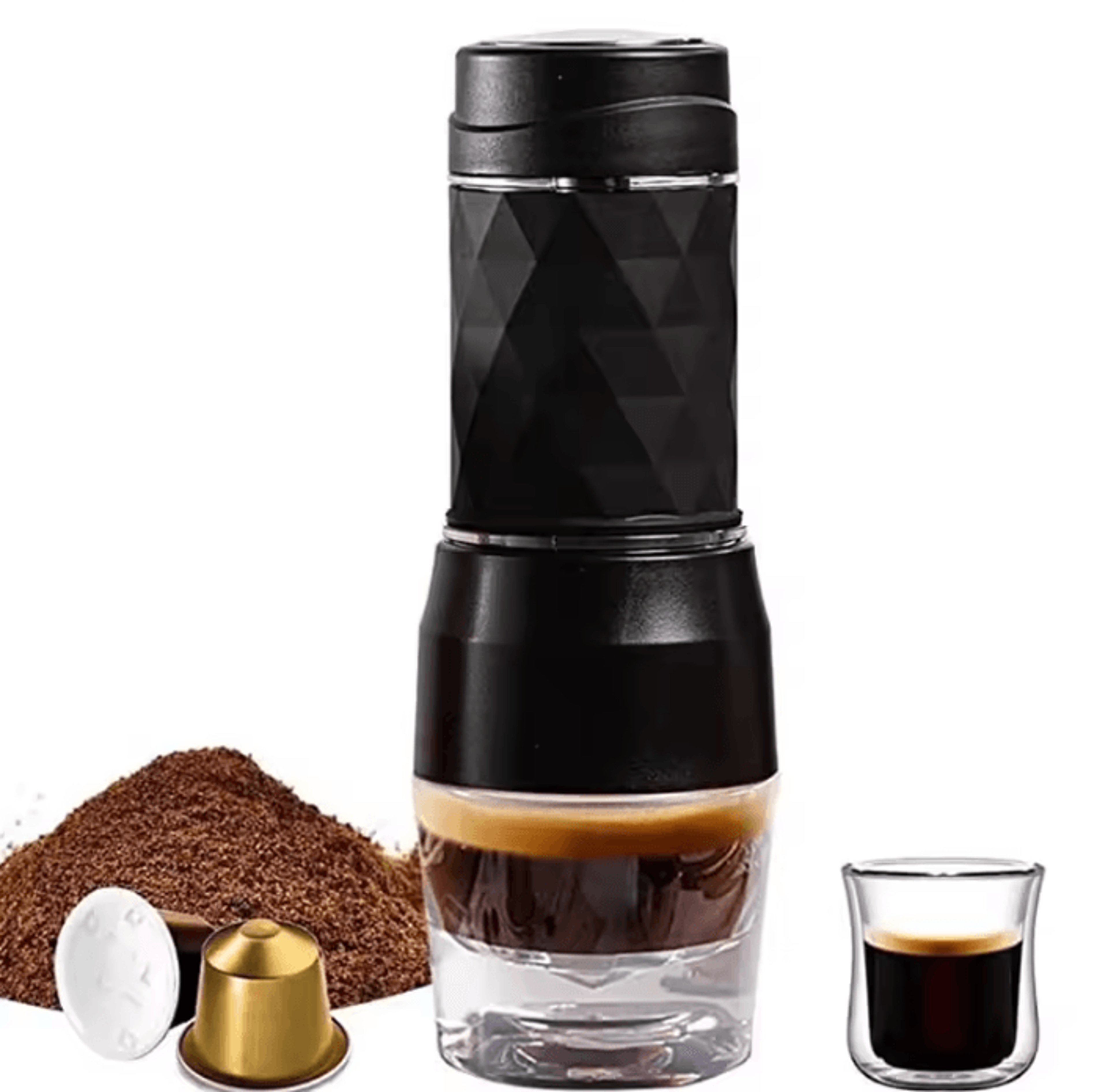 Cafelffe 3in1 Portable Coffee Machine  Manual Espresso Maker For Hot  Cold Brewing 6