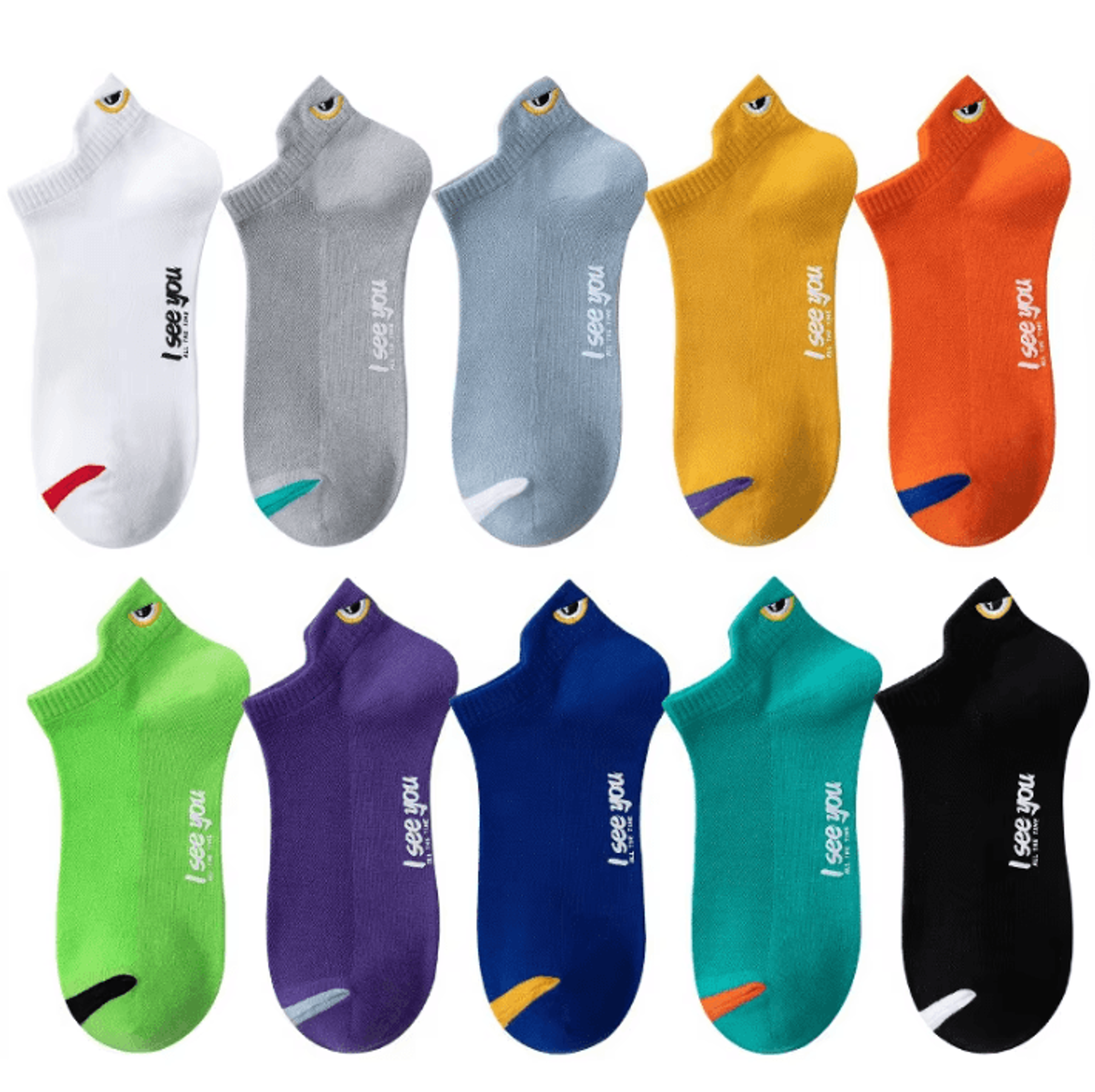 510 Pairs Mens Breathable Ankle Socks  LowCut Casual Athletic Boat Socks US Sizes 612 1