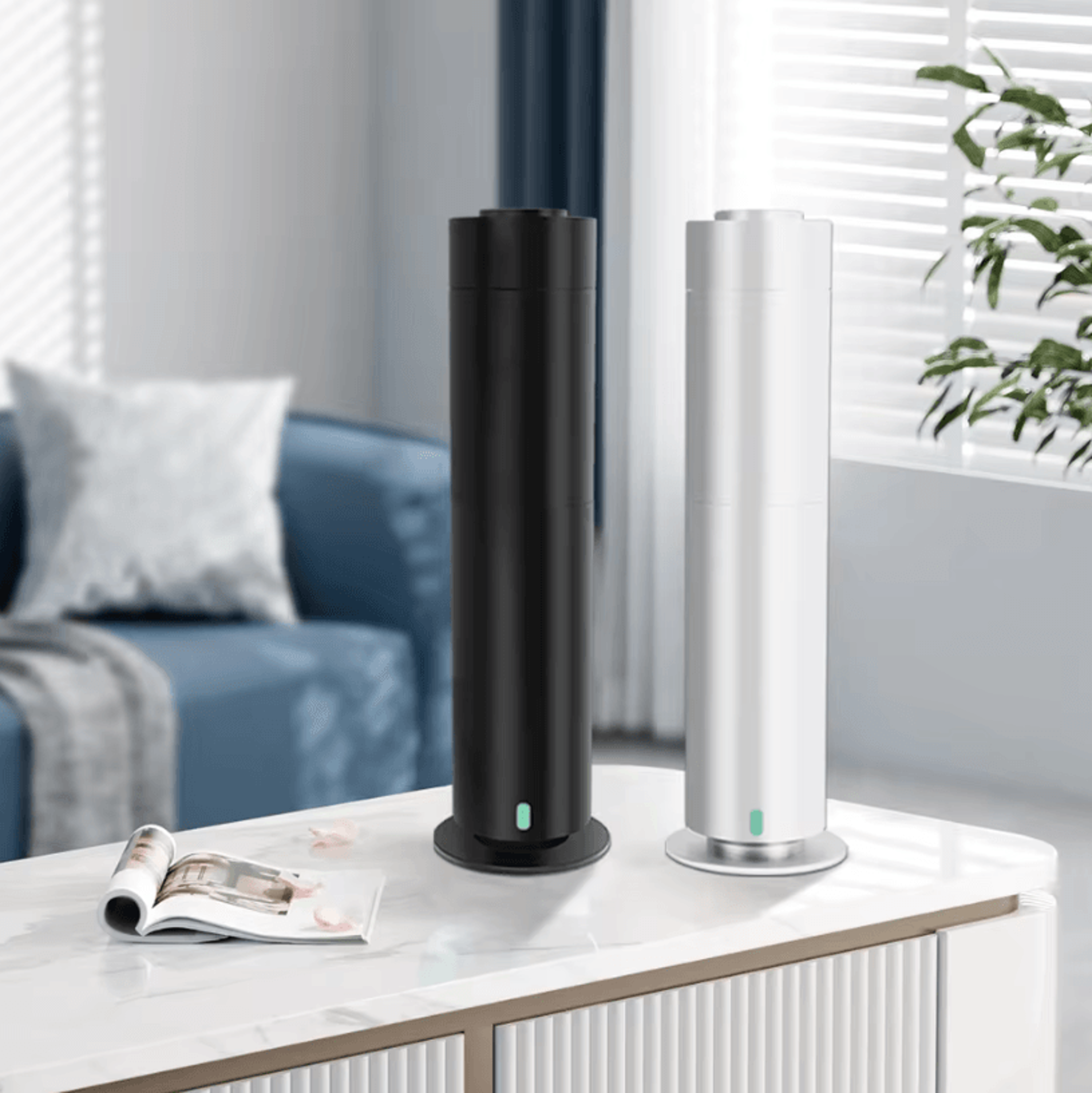 120ml RemoteControlled Modern Metal Tower Aroma Diffuser  Stylish Scent Diffuser With Remote Contro 0