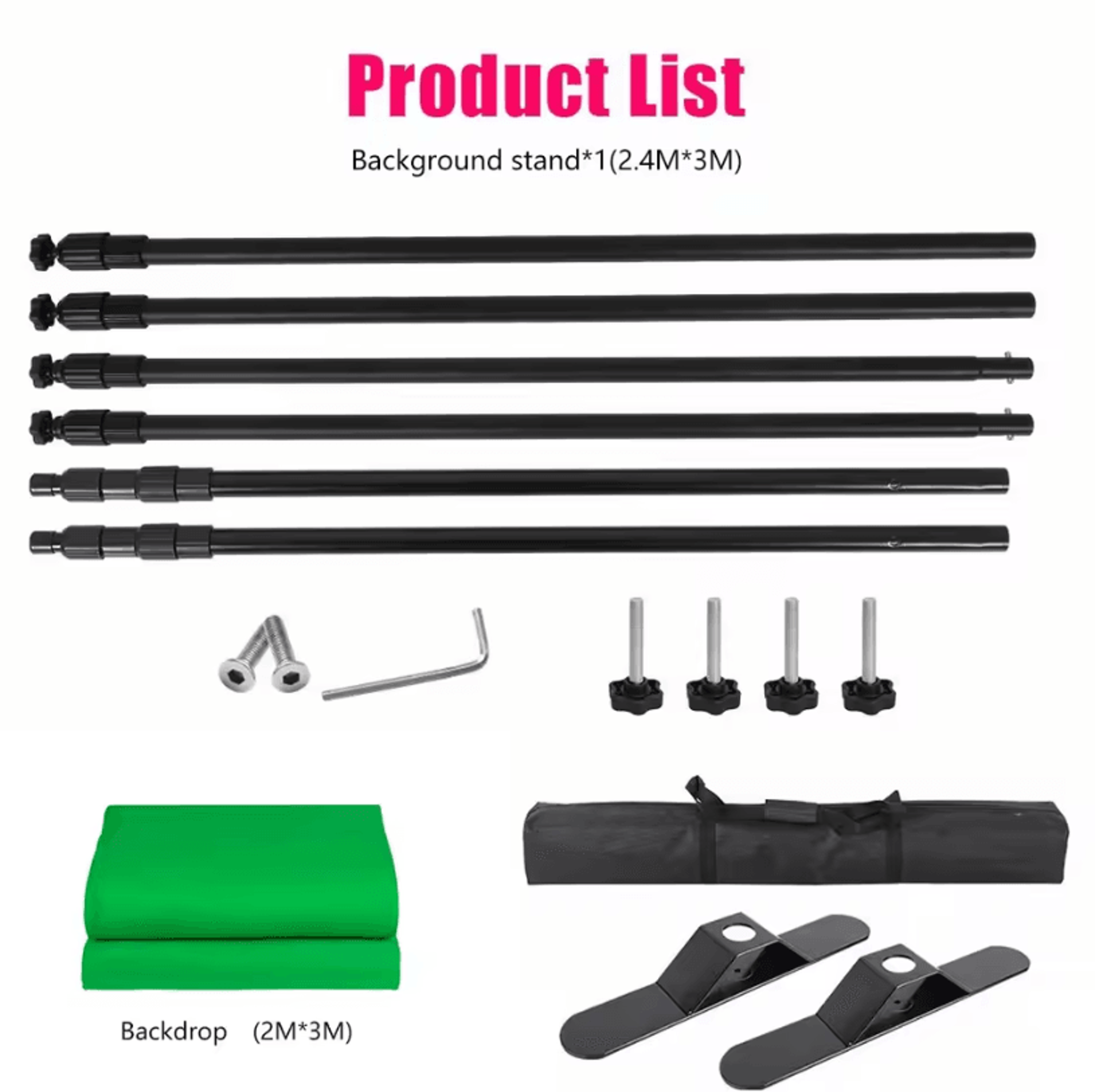 Double Crossbar Photography Backdrop Stand  Adjustable Background Support System For Studio Video A 9