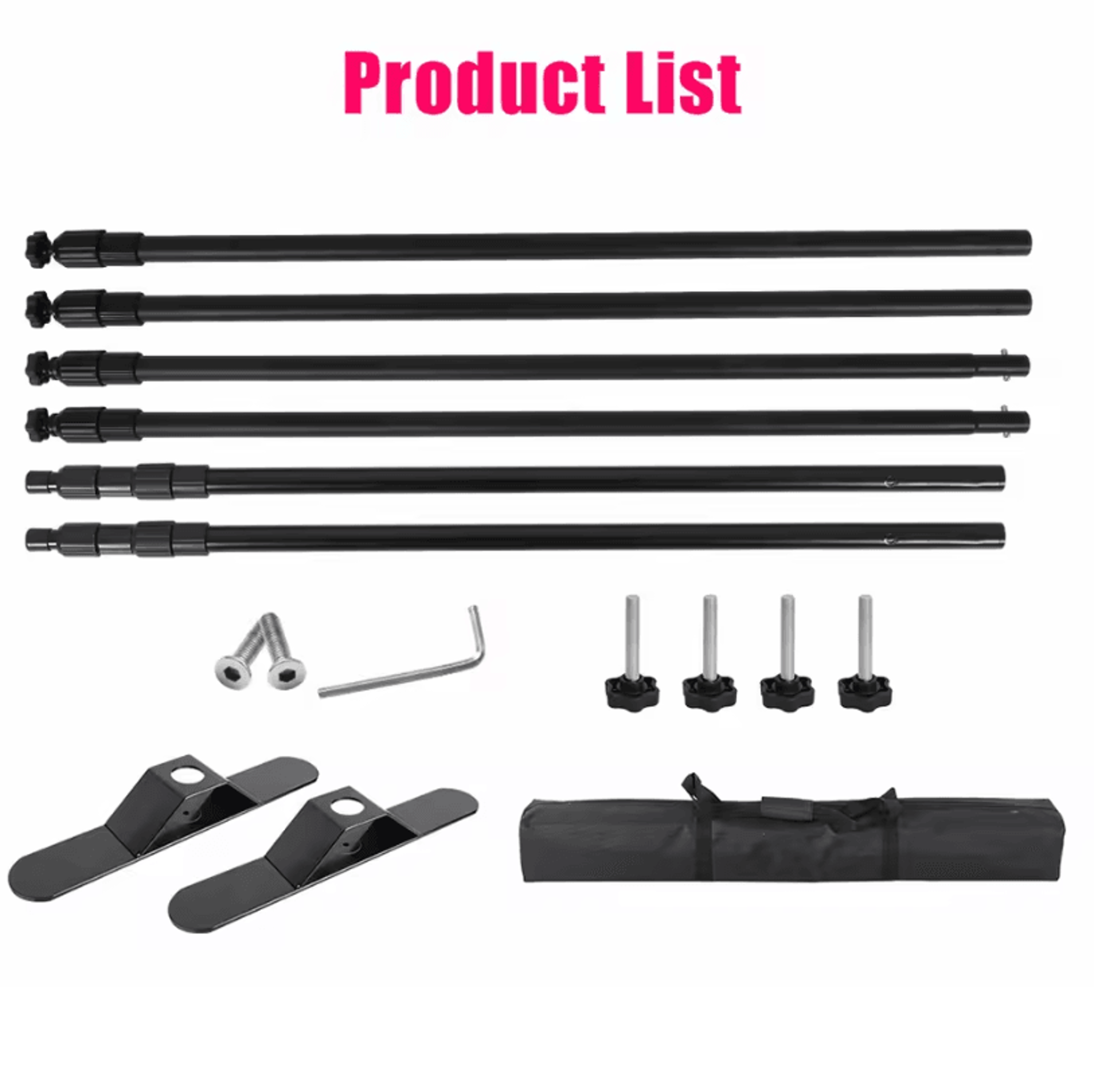Double Crossbar Photography Backdrop Stand  Adjustable Background Support System For Studio Video A 5