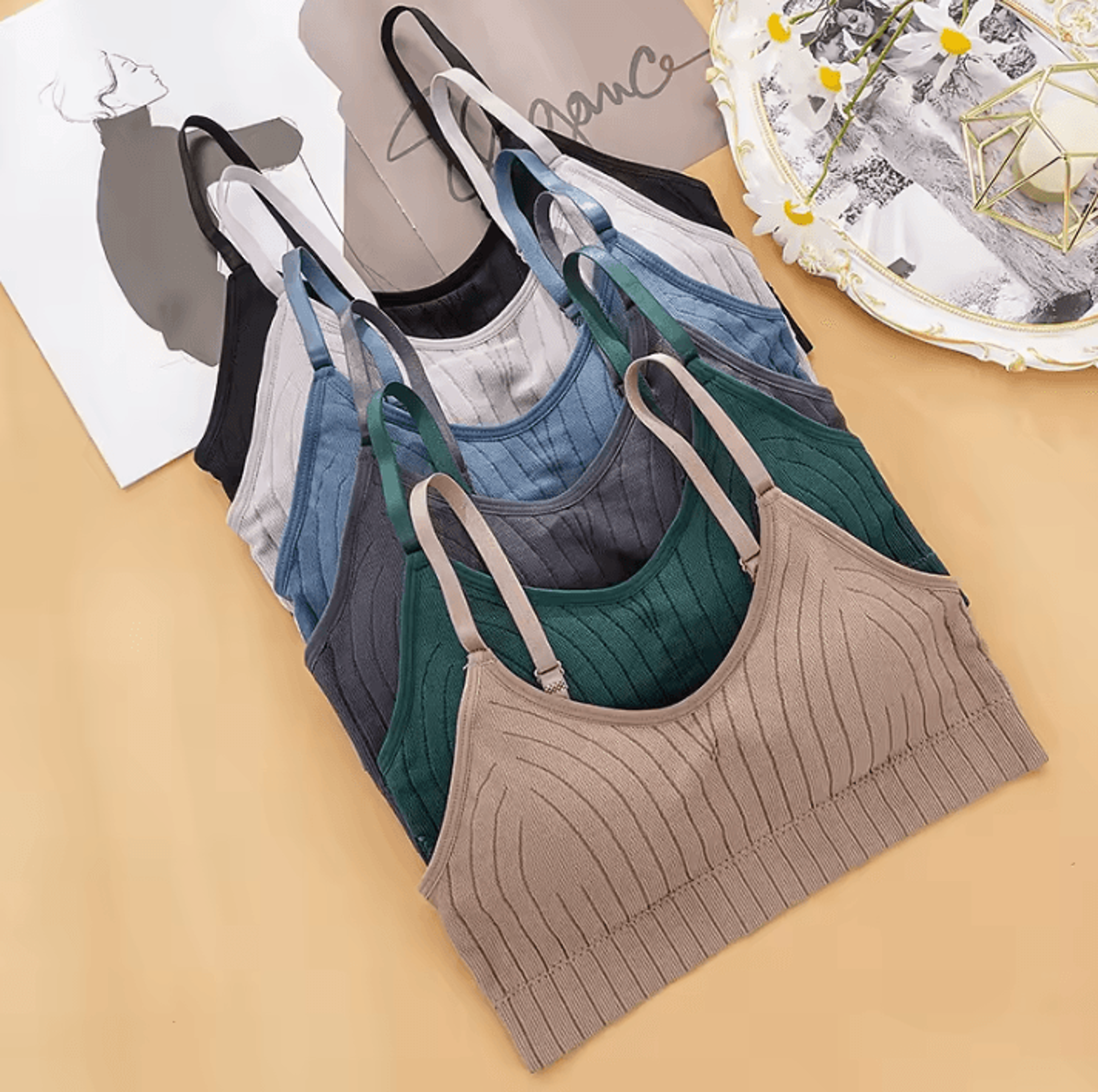 Sexy Wireless Bralette Bra One Size 4060kg  Seamless Padded Womens Comfort Top For Sleep Sport And  0