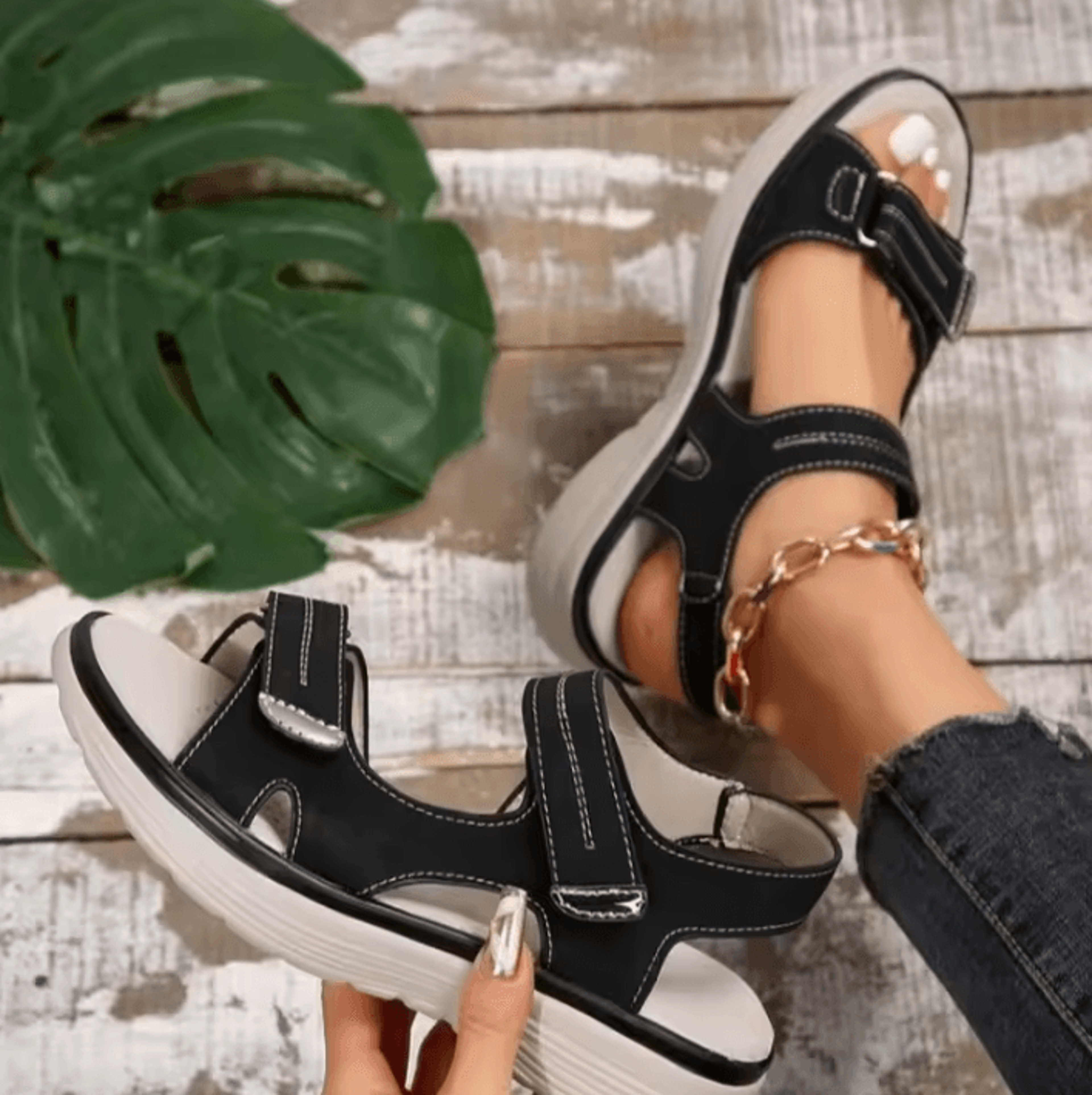 Summer Wedge Sandals For Women 2026  Lightweight Non Slip Casual Platform Beach Shoes Plus Size 1