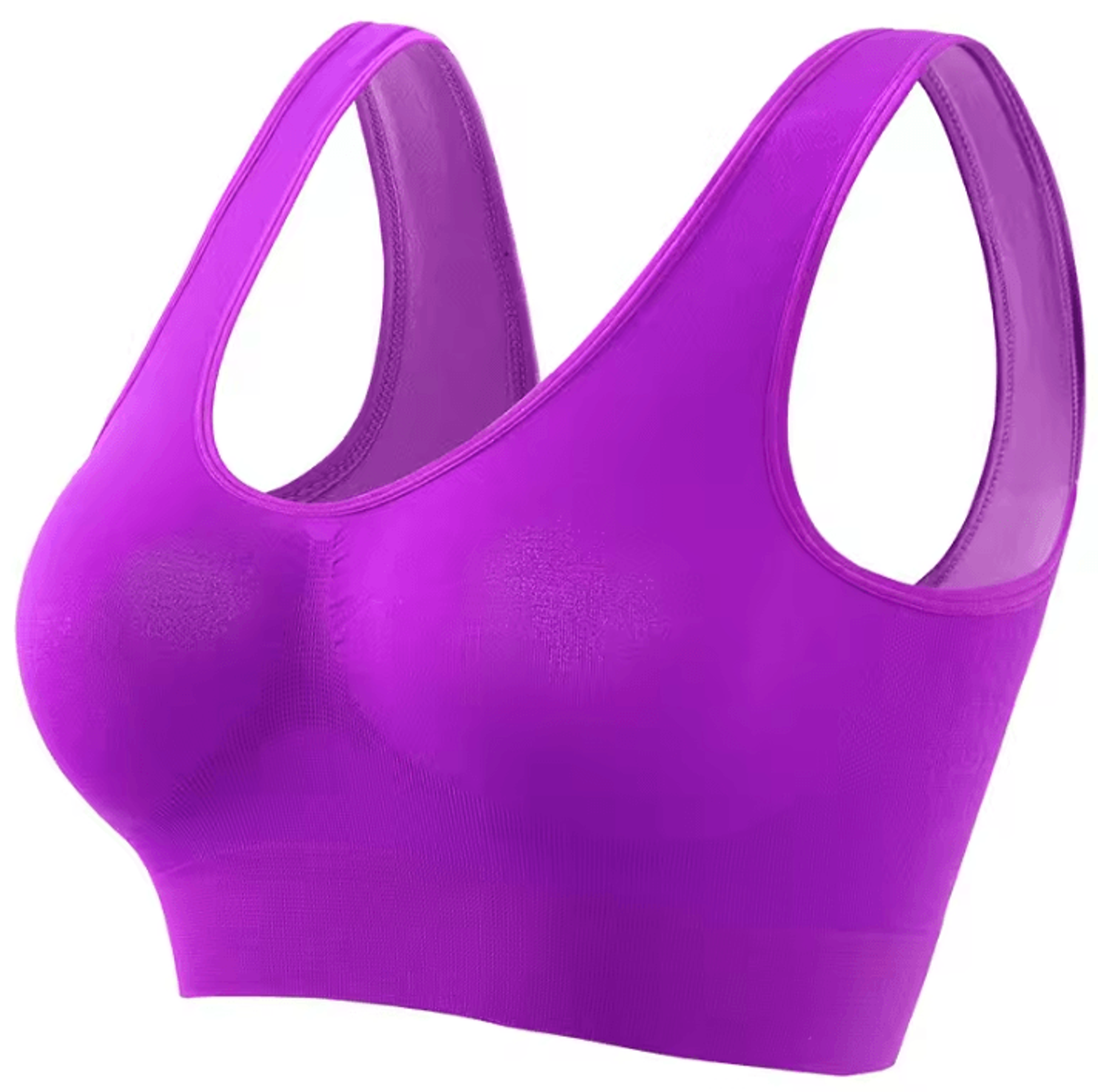 Womens Sports Bra Seamless PushUp Crop Top  Breathable Activewear Bra S5XL 8