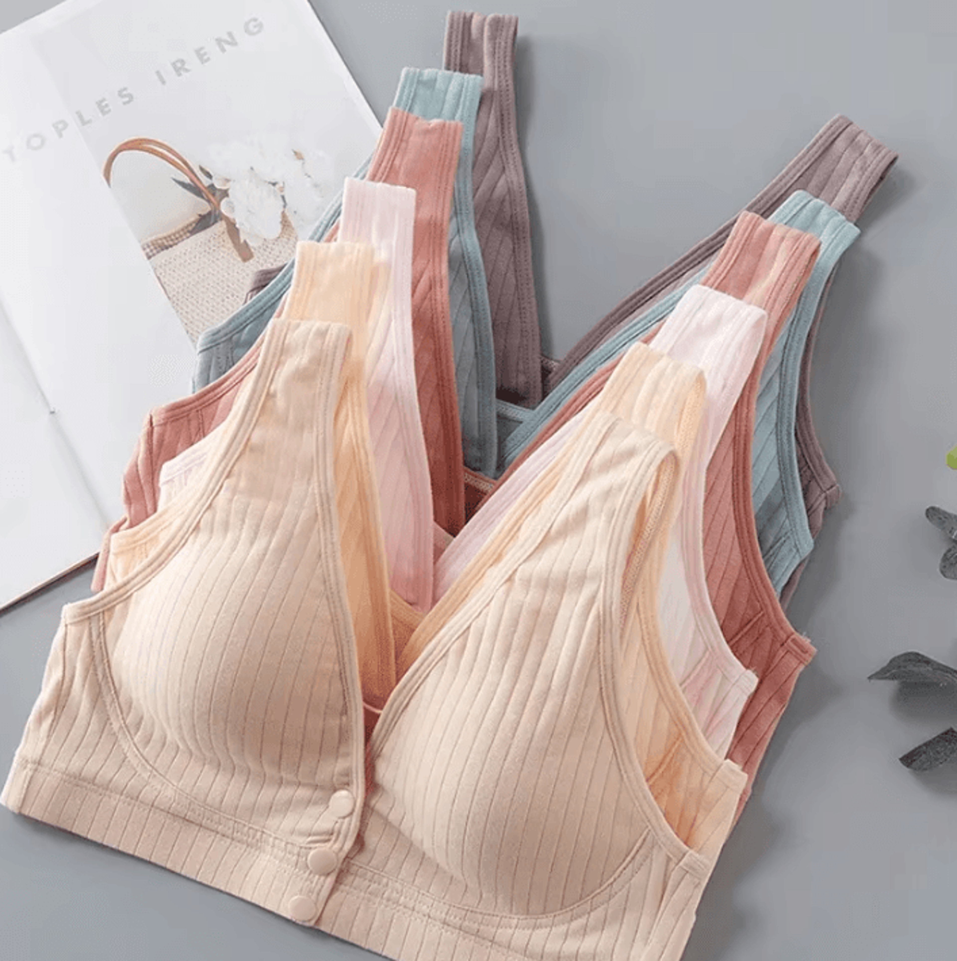 Pure Cotton Nursing Bra  Breastfeeding Maternity Bralette For Pregnancy And Plus Size Comfort 0