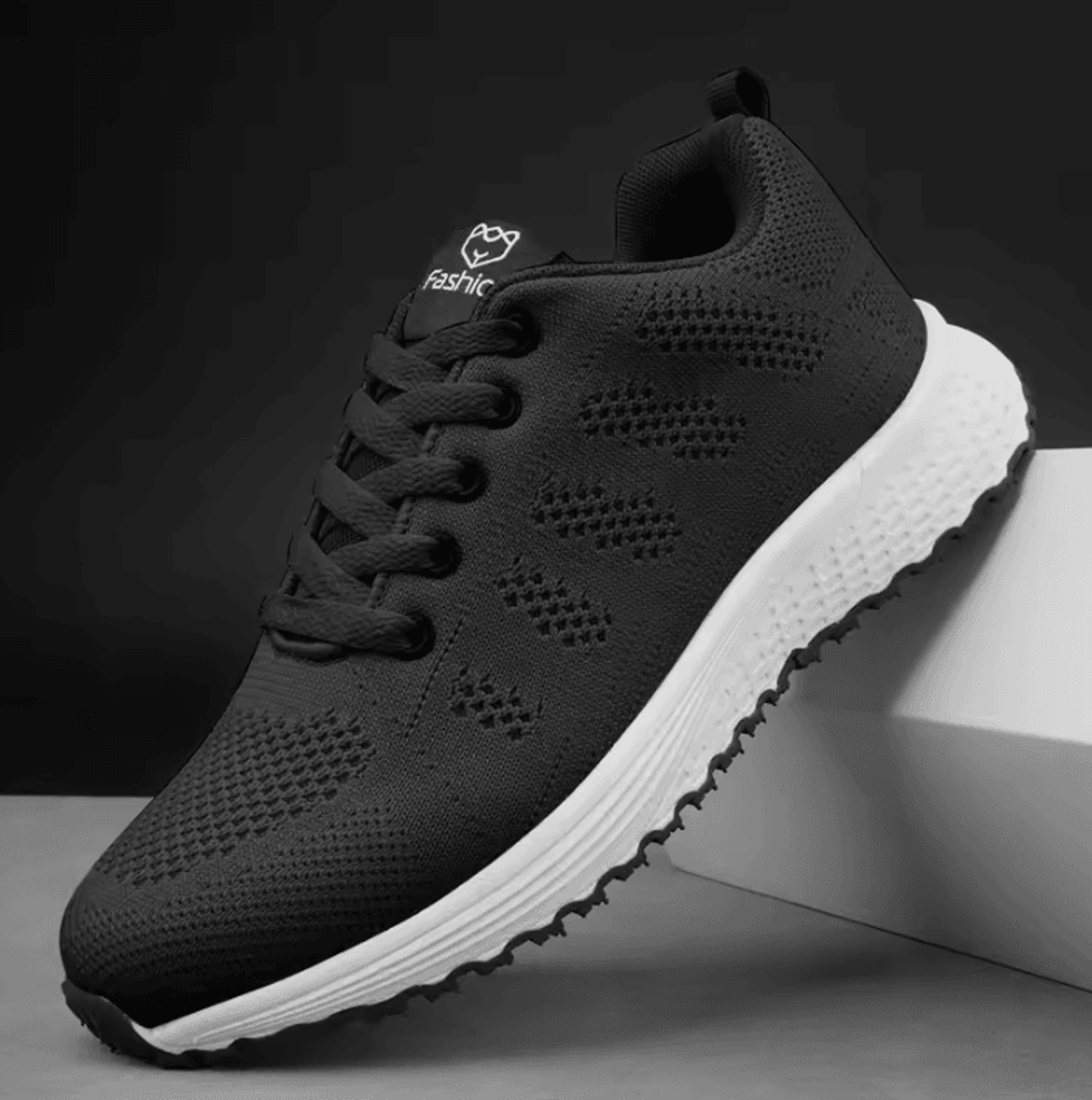 Womens Breathable Knit Sneakers  Lightweight Casual LaceUp Outdoor Walking Shoes 2