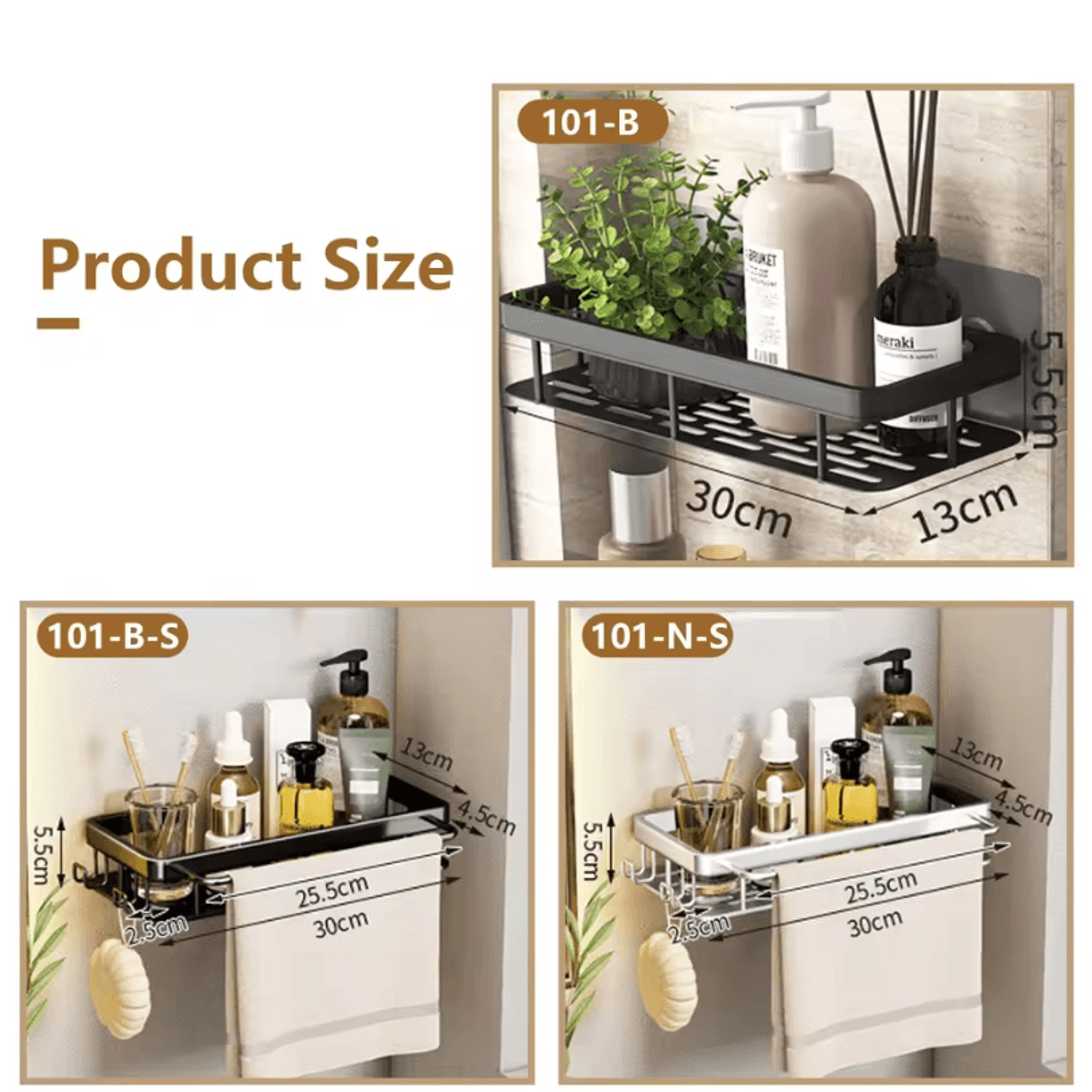 Stainless Steel Shower Rack  Anti Rust Bathroom Storage Shelf With Strong Suction Cups 3