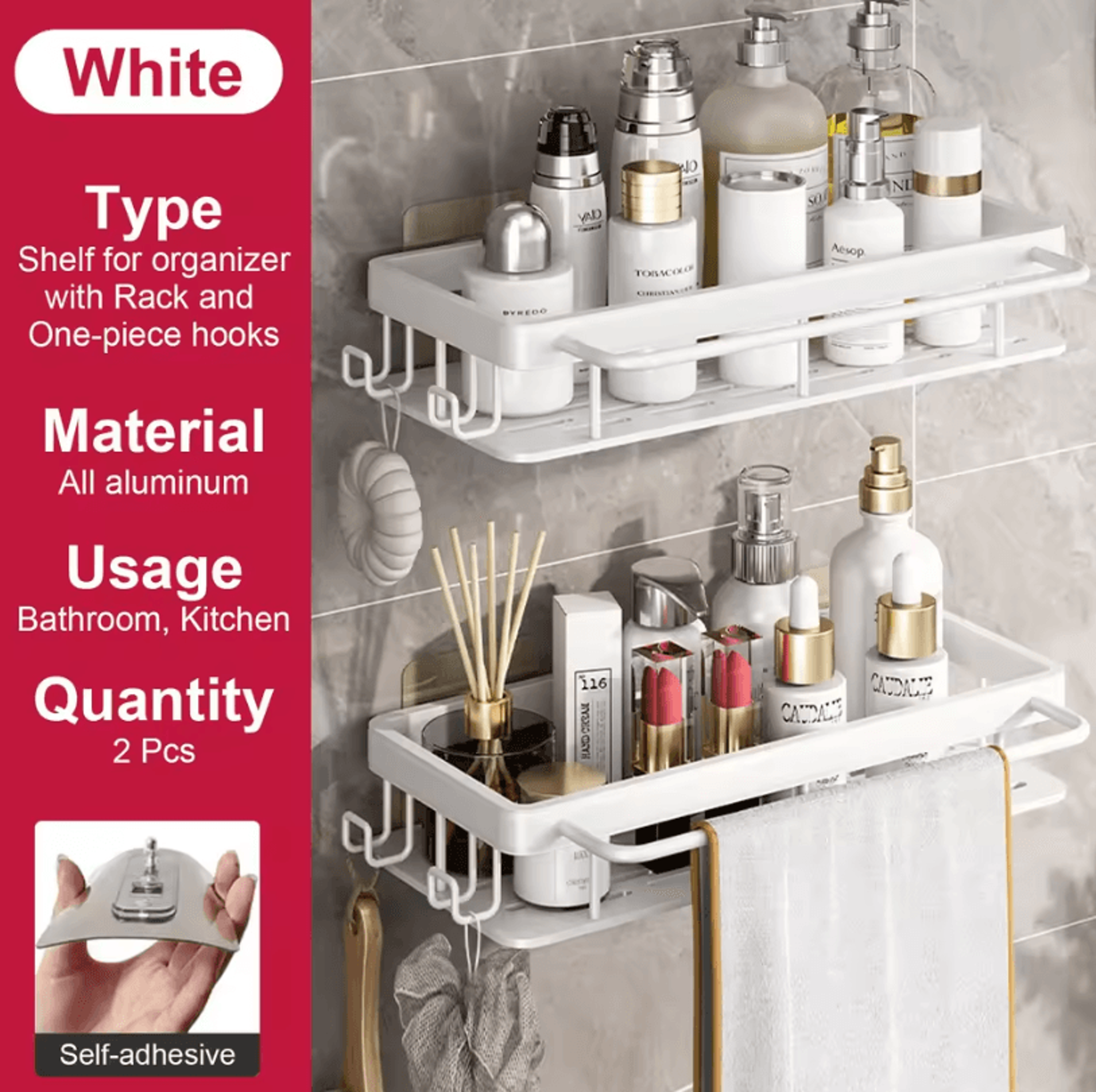 Stainless Steel Shower Rack  Anti Rust Bathroom Storage Shelf With Strong Suction Cups 22