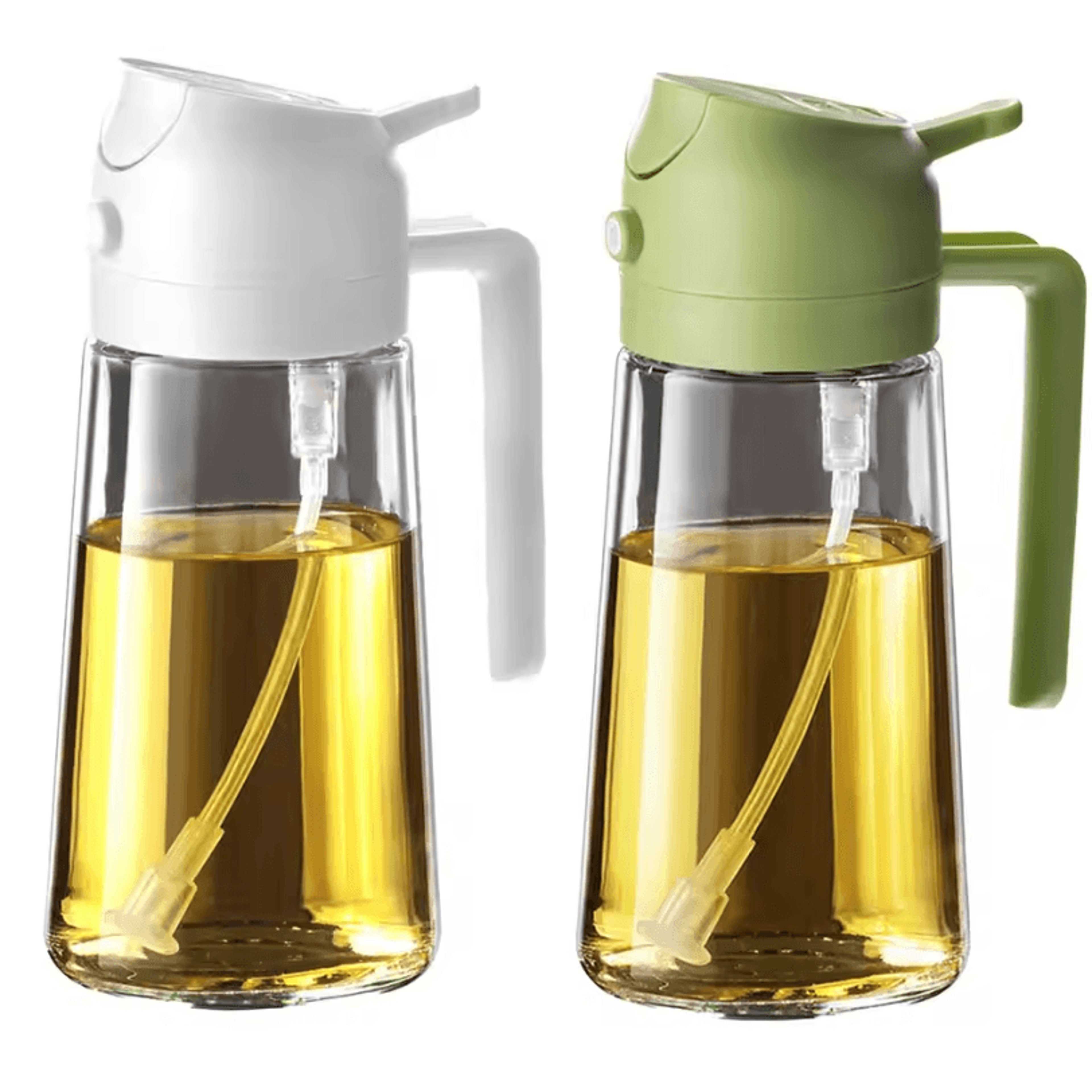 2in1 Olive Oil Dispenser Bottle  500ml Oil Sprayer For Cooking BBQ And Kitchen Use 16