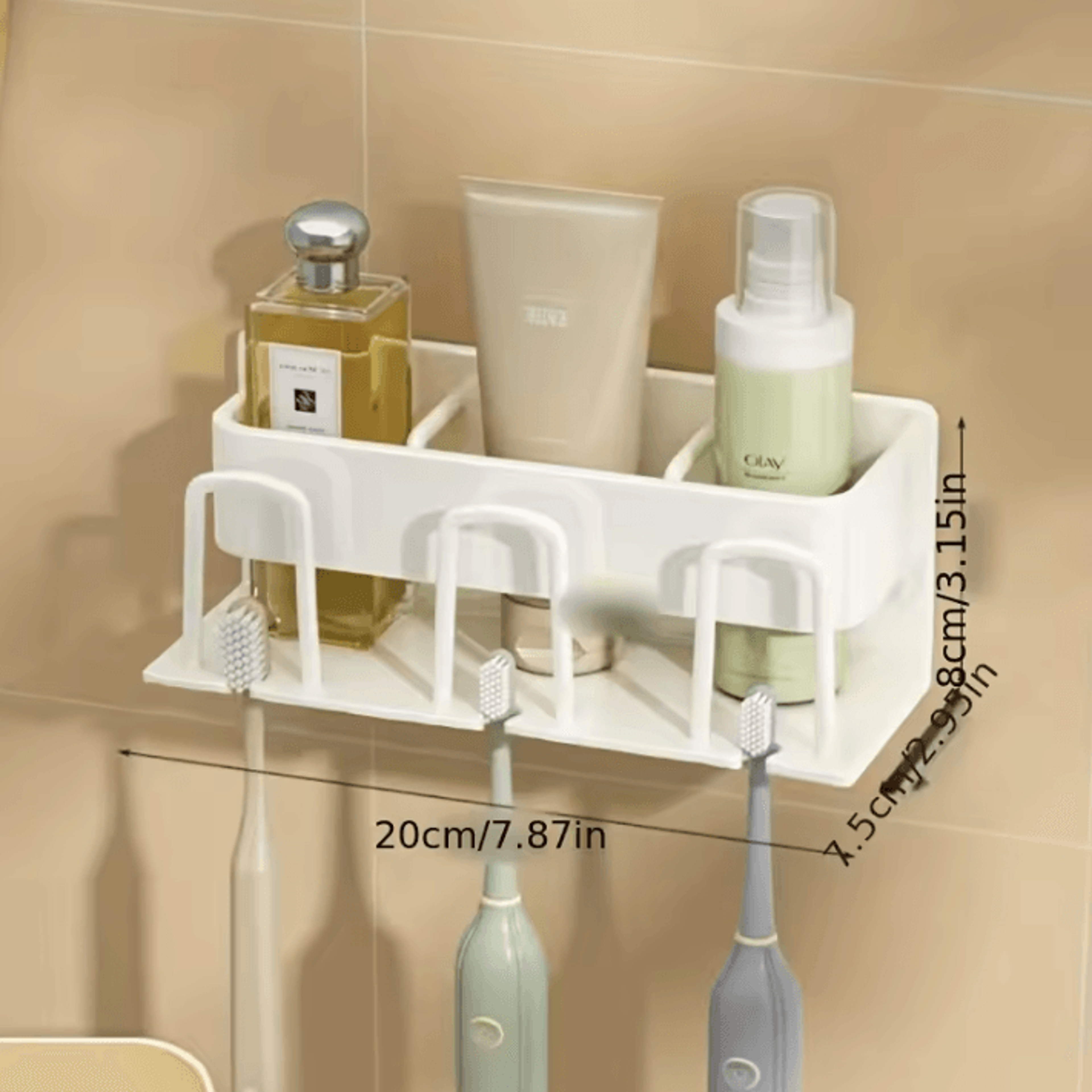Aluminum Wall Mounted Toothbrush Holder  234 Cup Organizer For Bathroom 11