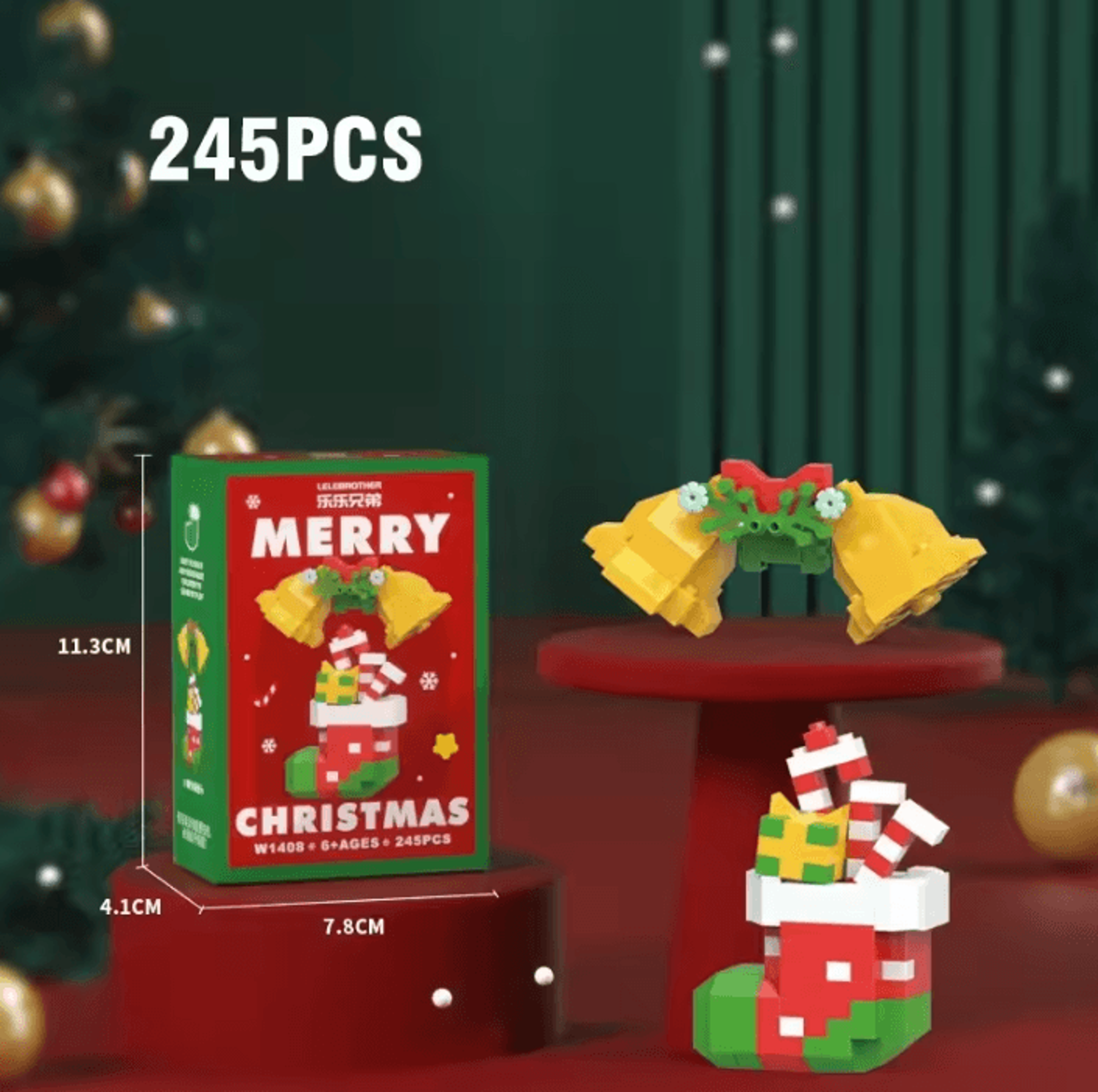 Christmas Building Block Series  Santa Claus  Reindeer Brick Set For Holiday Fun 13