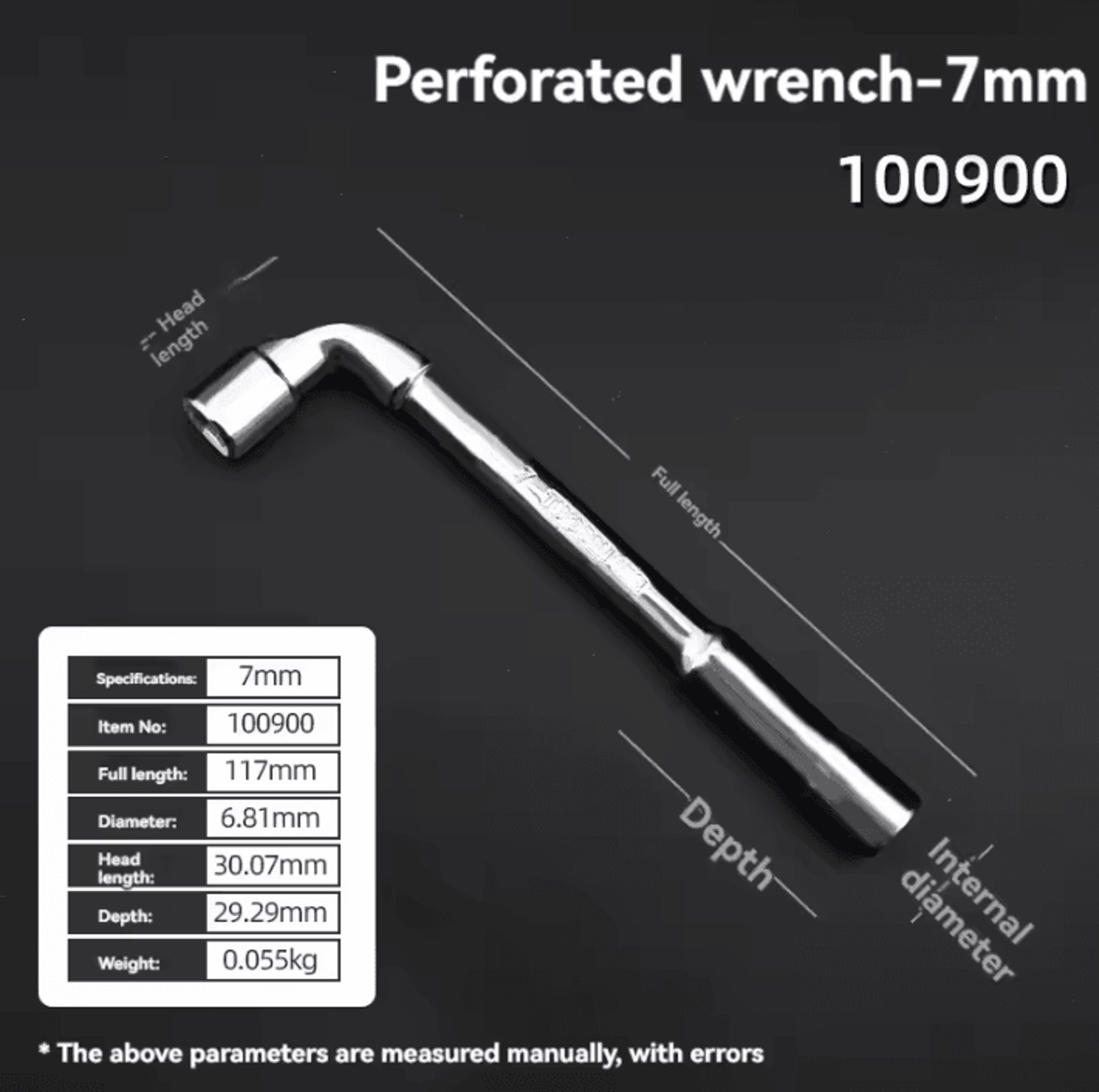 TUOSEN LType Pipe Wrench  Double Head Outer Hexagon Socket Sleeve Spanner 6