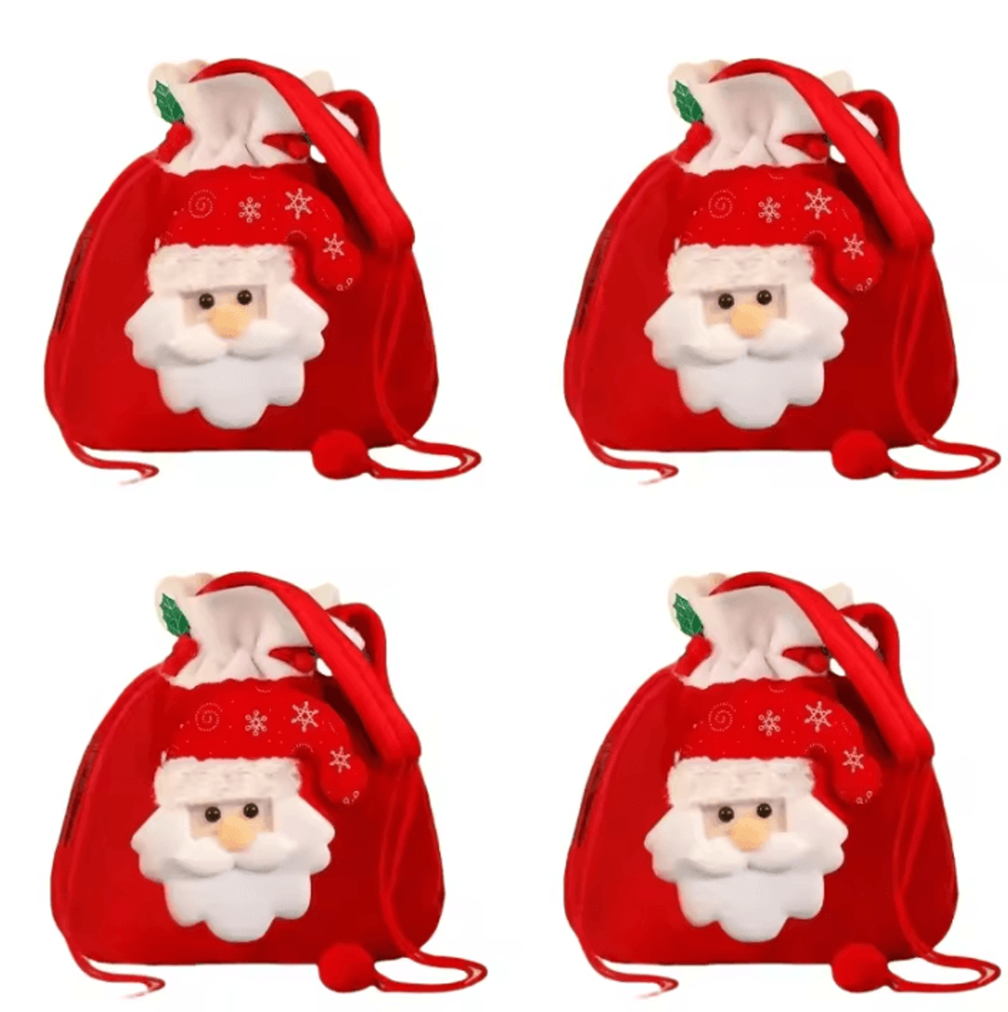 Christmas Gift Bags 91 By 79 In  Festive Drawstring Holiday Pouches With Handle 10