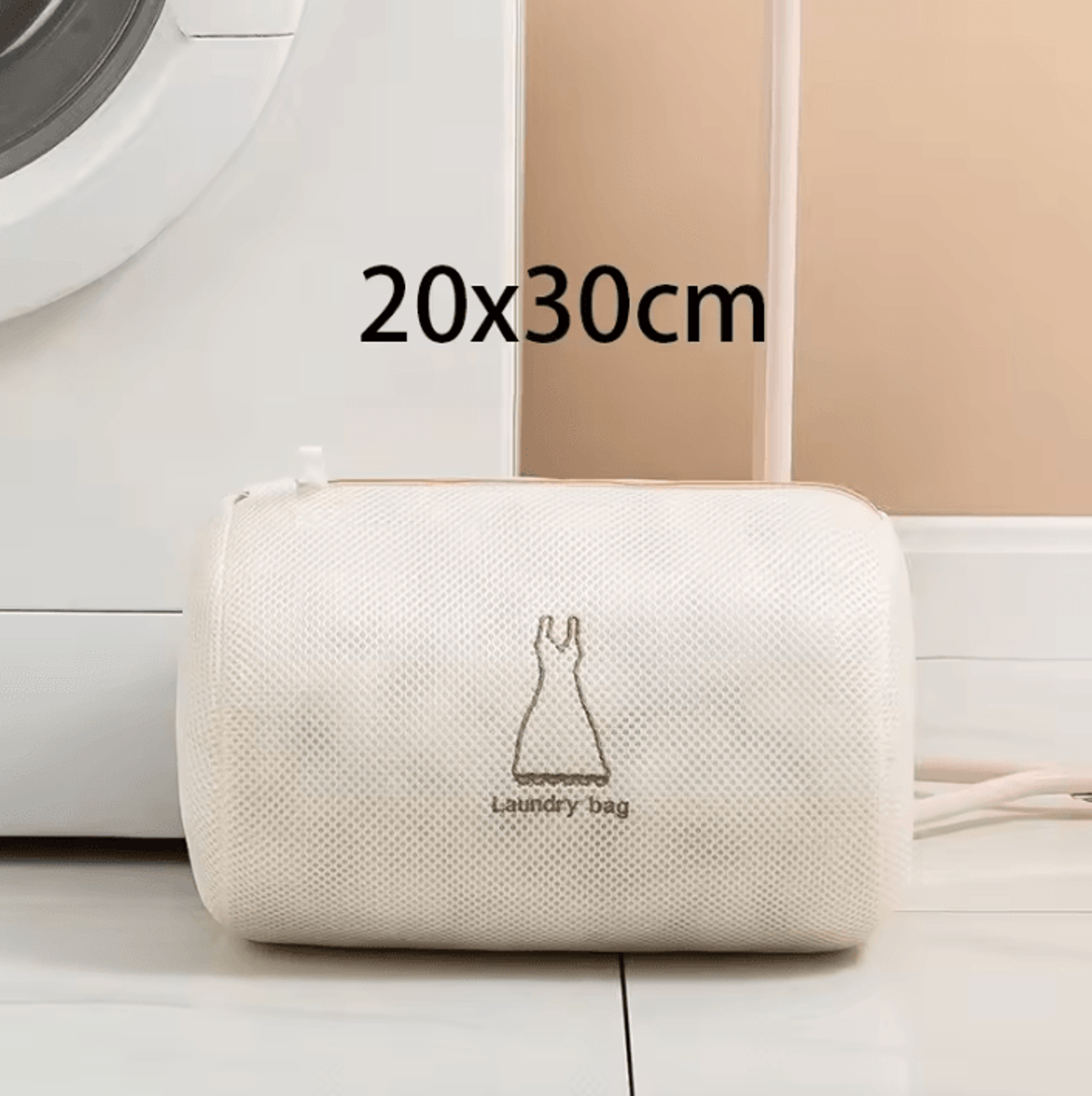 Laundry Bag For Clothes  Fine Mesh Beige Embroidery Washing Bags Set 9