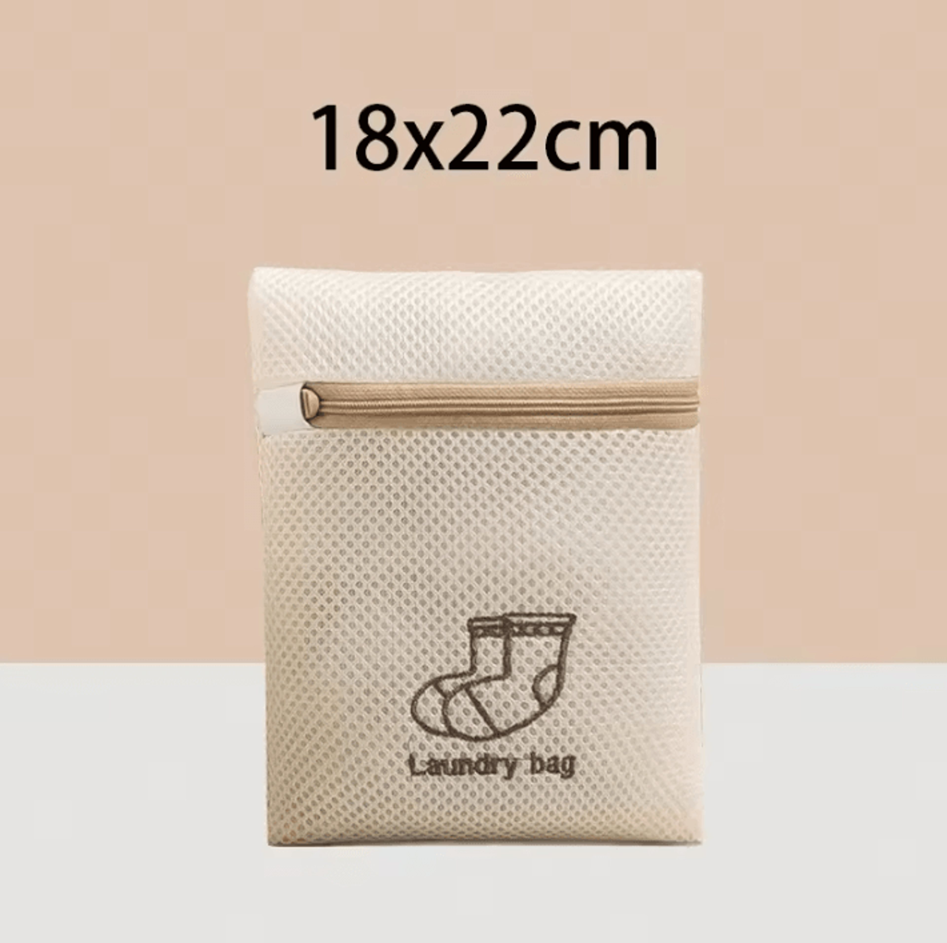 Laundry Bag For Clothes  Fine Mesh Beige Embroidery Washing Bags Set 6