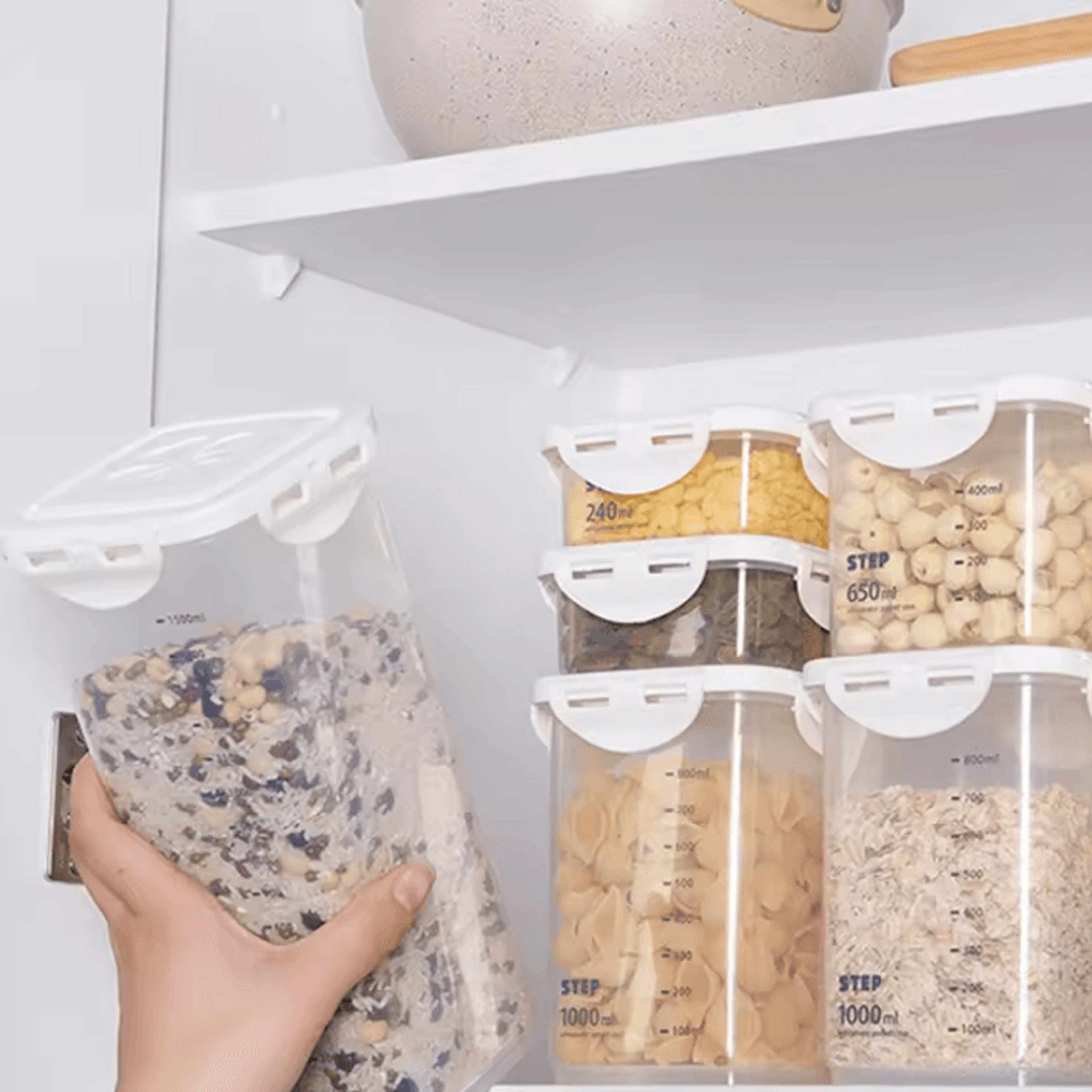 Sealed Kitchen Jars  Grain Storage Tanks With Scale  MoistureProof Design 4