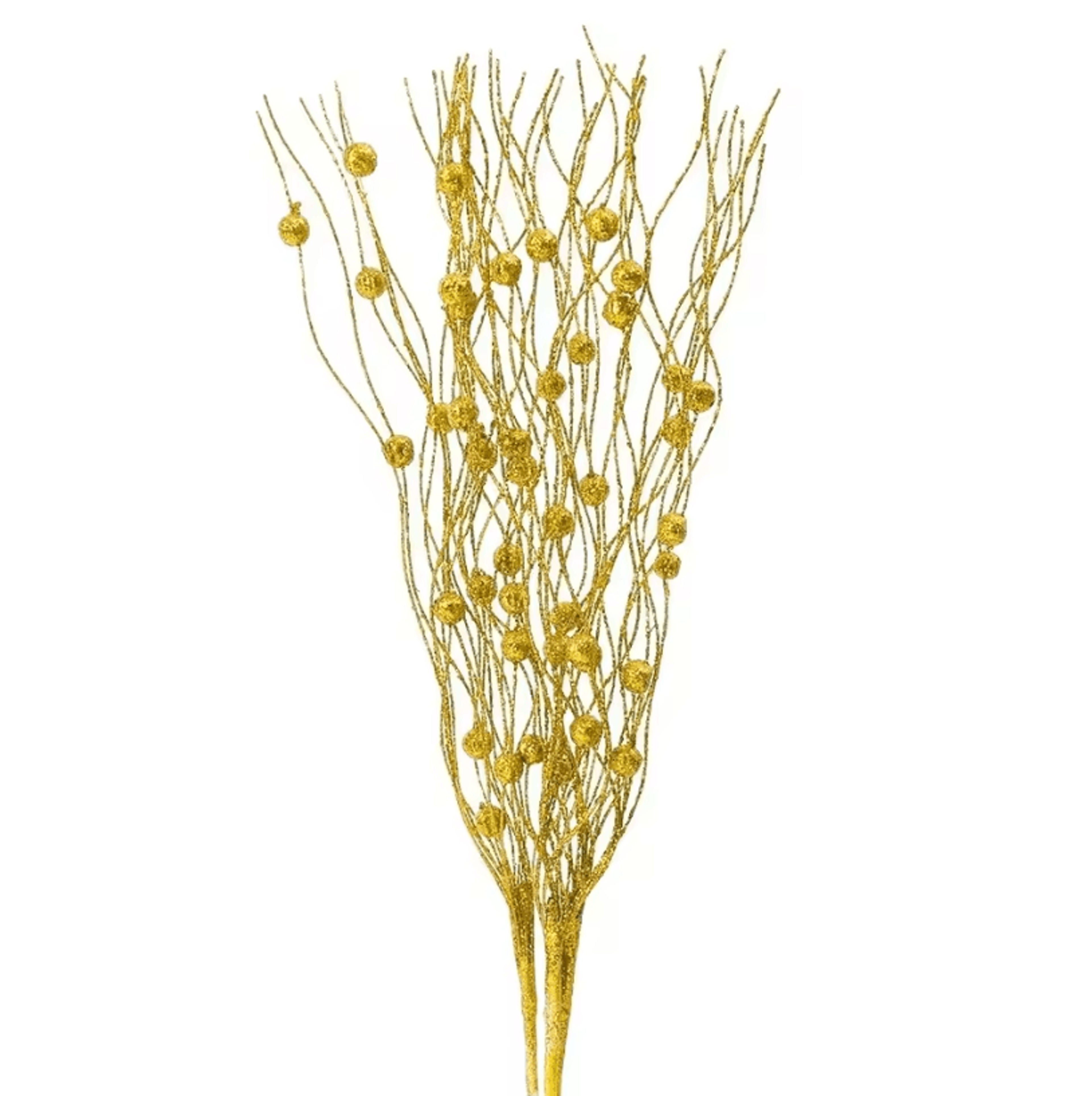 Gold Christmas Berry Stems  Decorative Flash Artificial Berries For Holiday Crafting 5