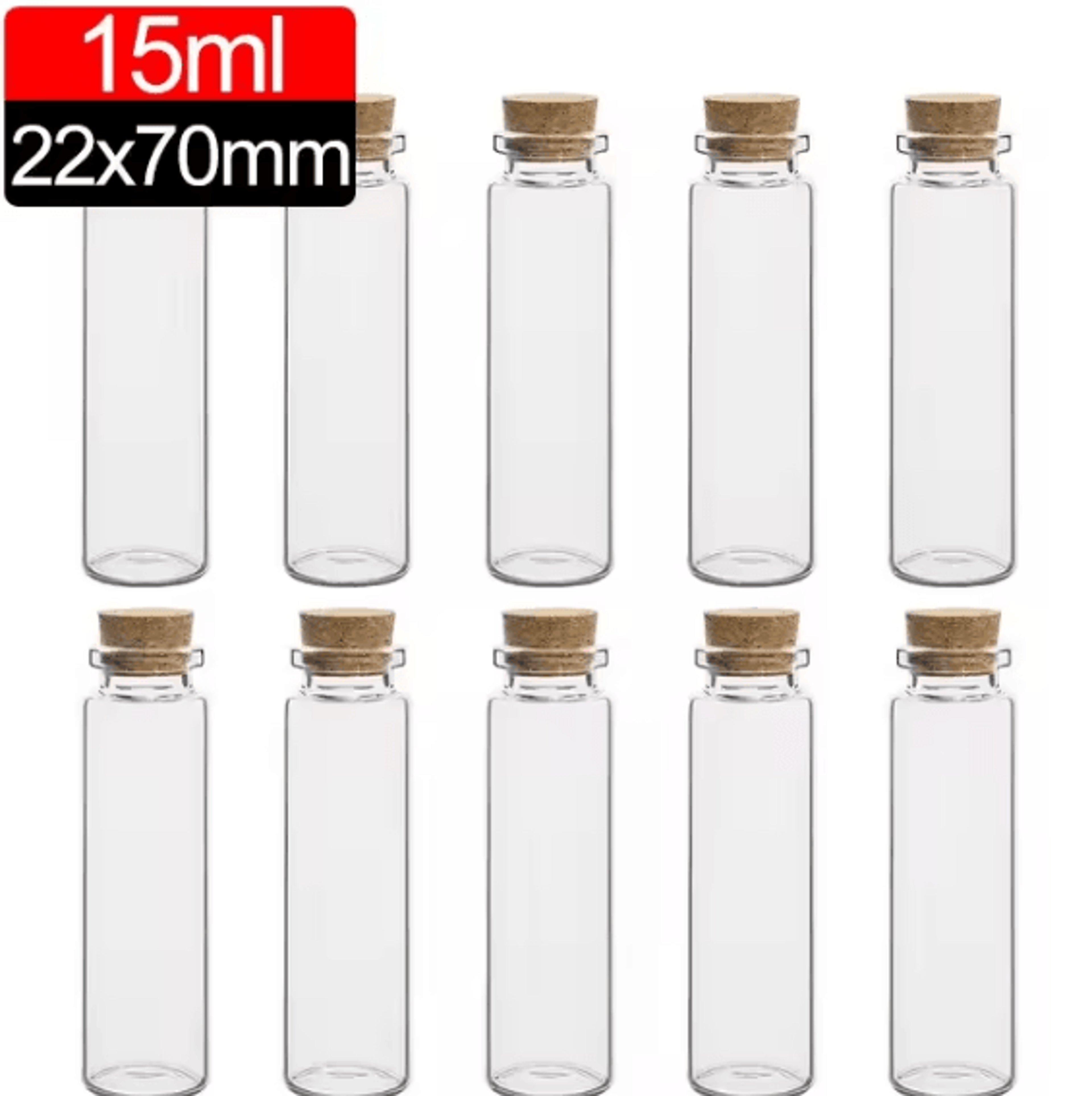 Mini Glass Bottles With Cork Stoppers  DIY Decoration Vials For Crafts And Messages 12