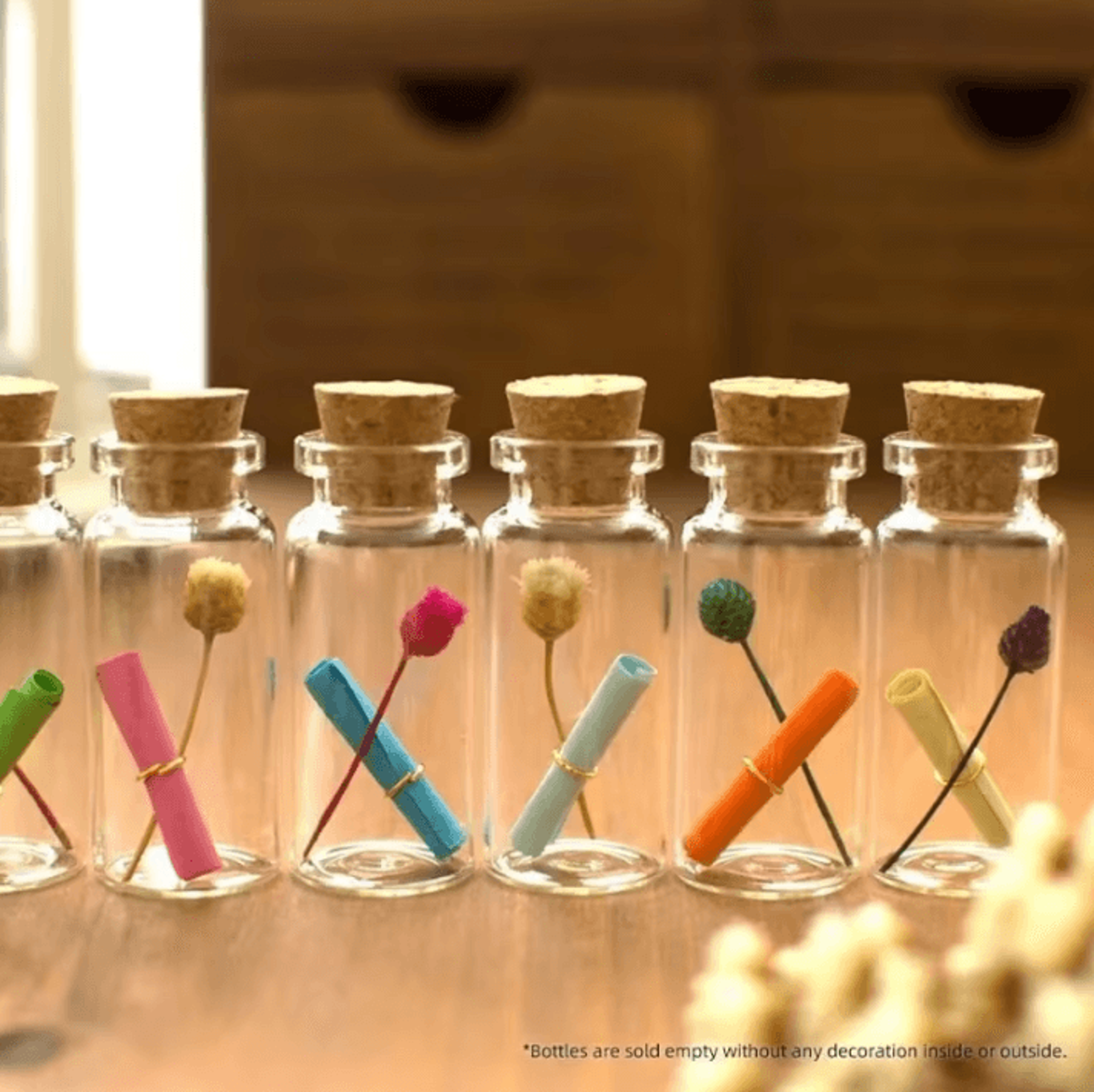 Mini Glass Bottles With Cork Stoppers  DIY Decoration Vials For Crafts And Messages 3
