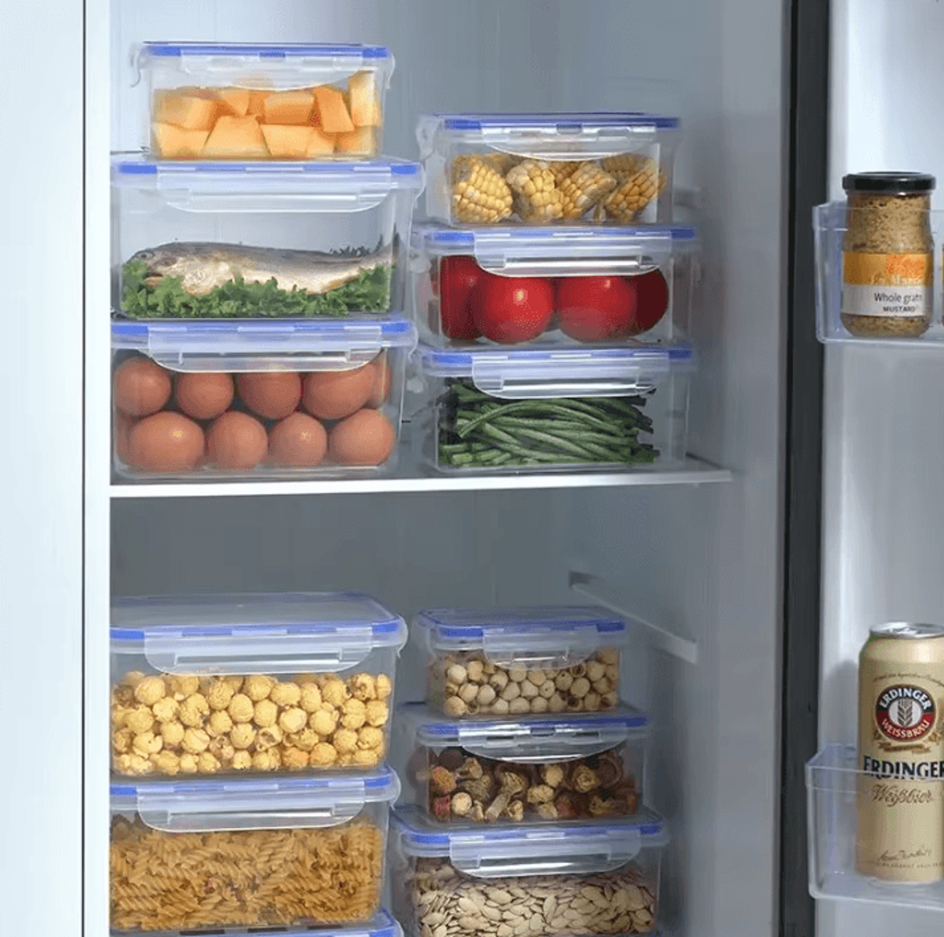 Sealed Rectangular Food Storage Box  Stackable Crisper Container And Microwave Lunch Box 2