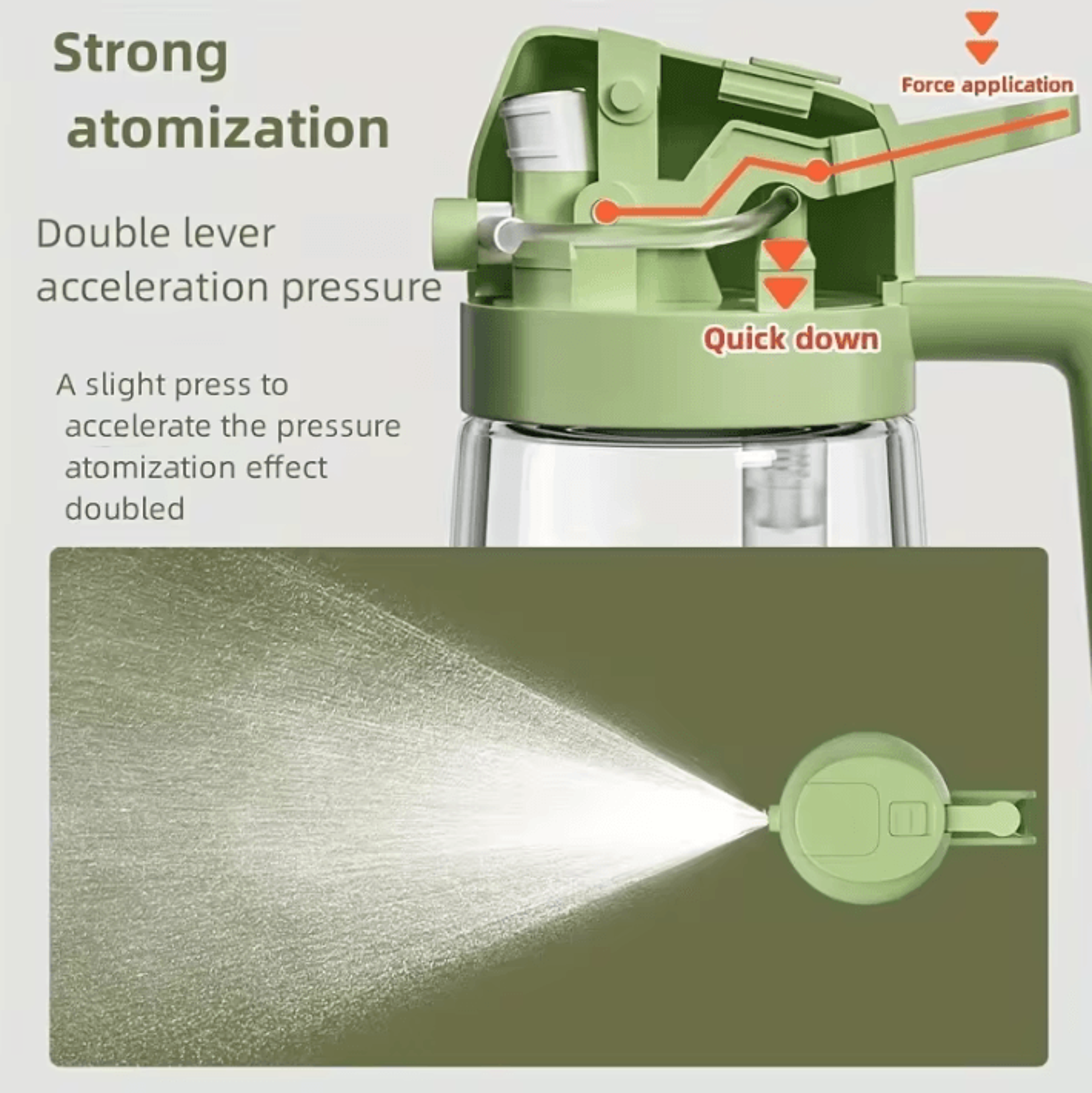 Dual Purpose Kitchen Oil Spray Bottle  Leakproof Oil Can For Cooking And Household Use 2
