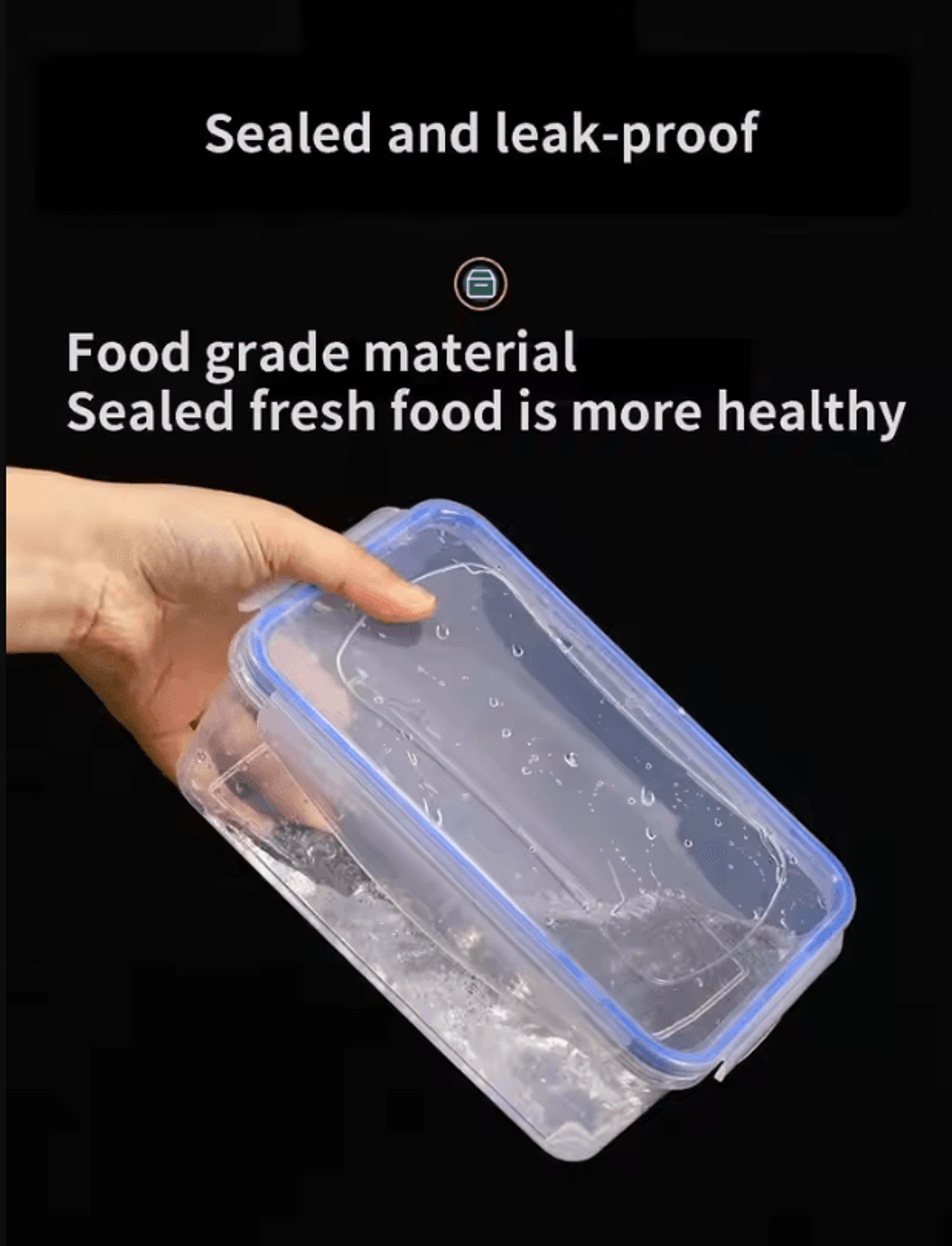 Sealed Rectangular Refrigerator Storage Box With Lid  Practical Crisper And Microwave Lunch Contain 1