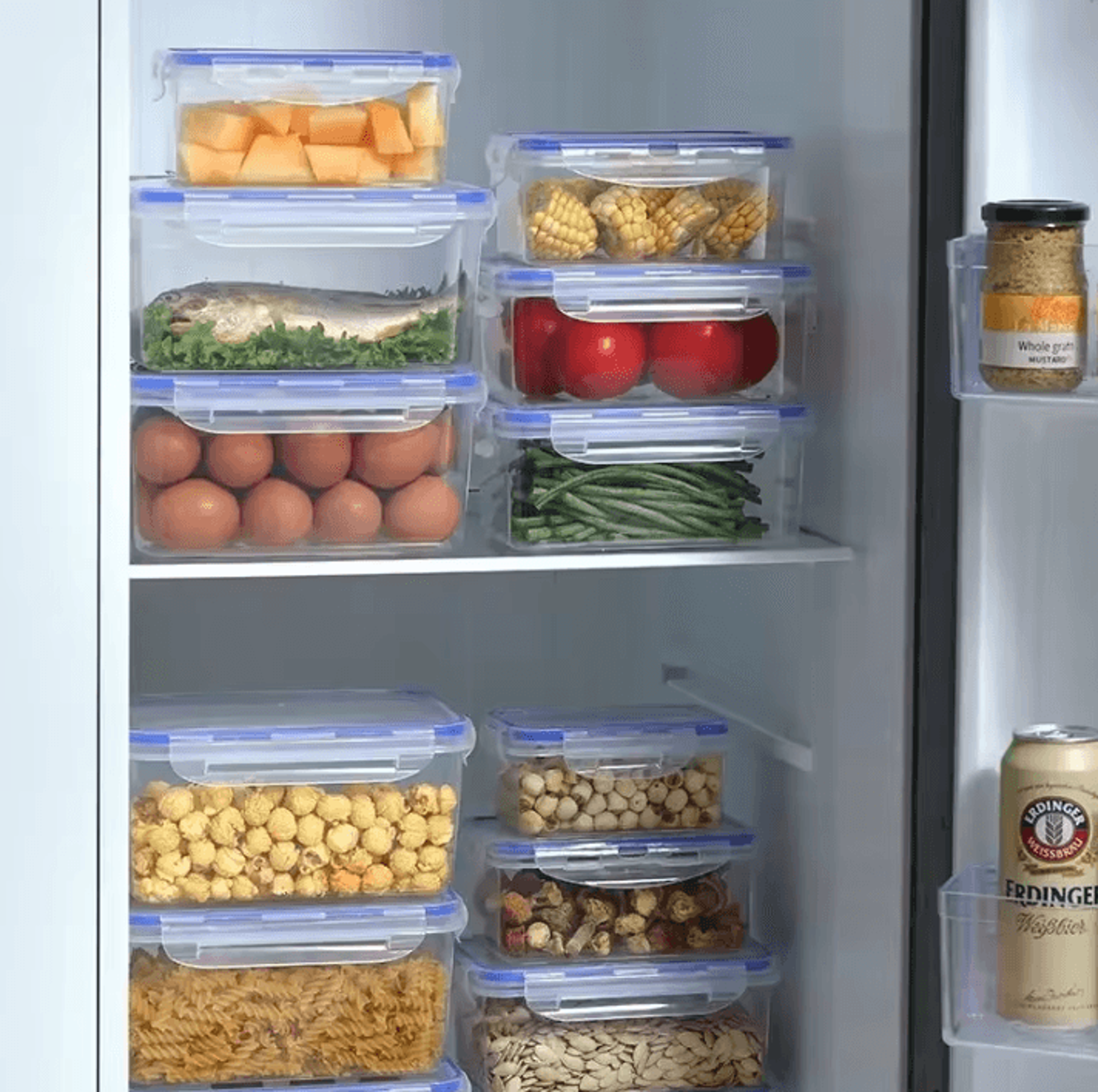Sealed Rectangular Refrigerator Storage Box With Lid  Practical Kitchen And Lunch Storage Solution 5