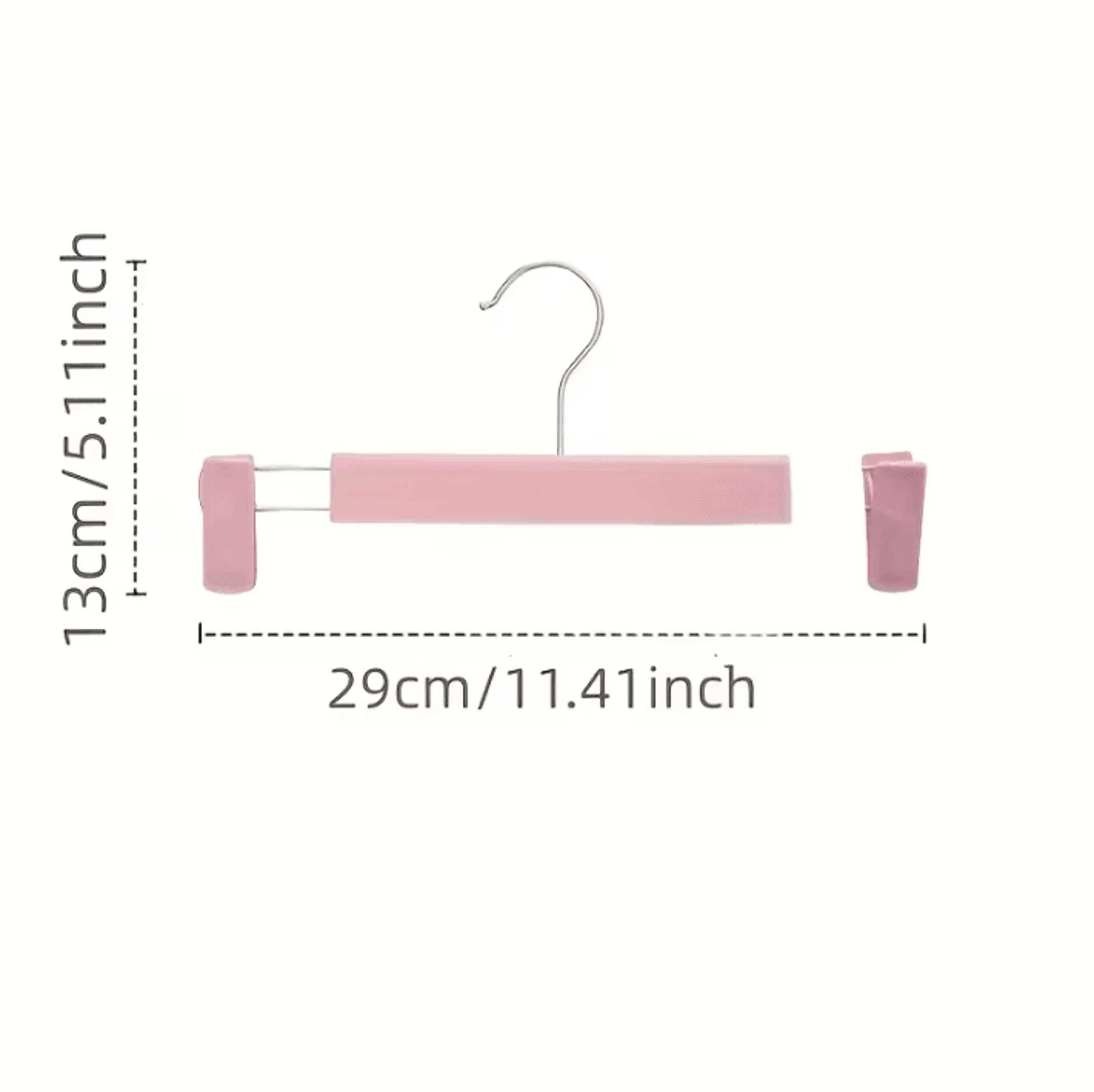 10pcs Frosted Plastic Trouser Rack With Strong Seamless Clip Hangers For Drying Clothes 4