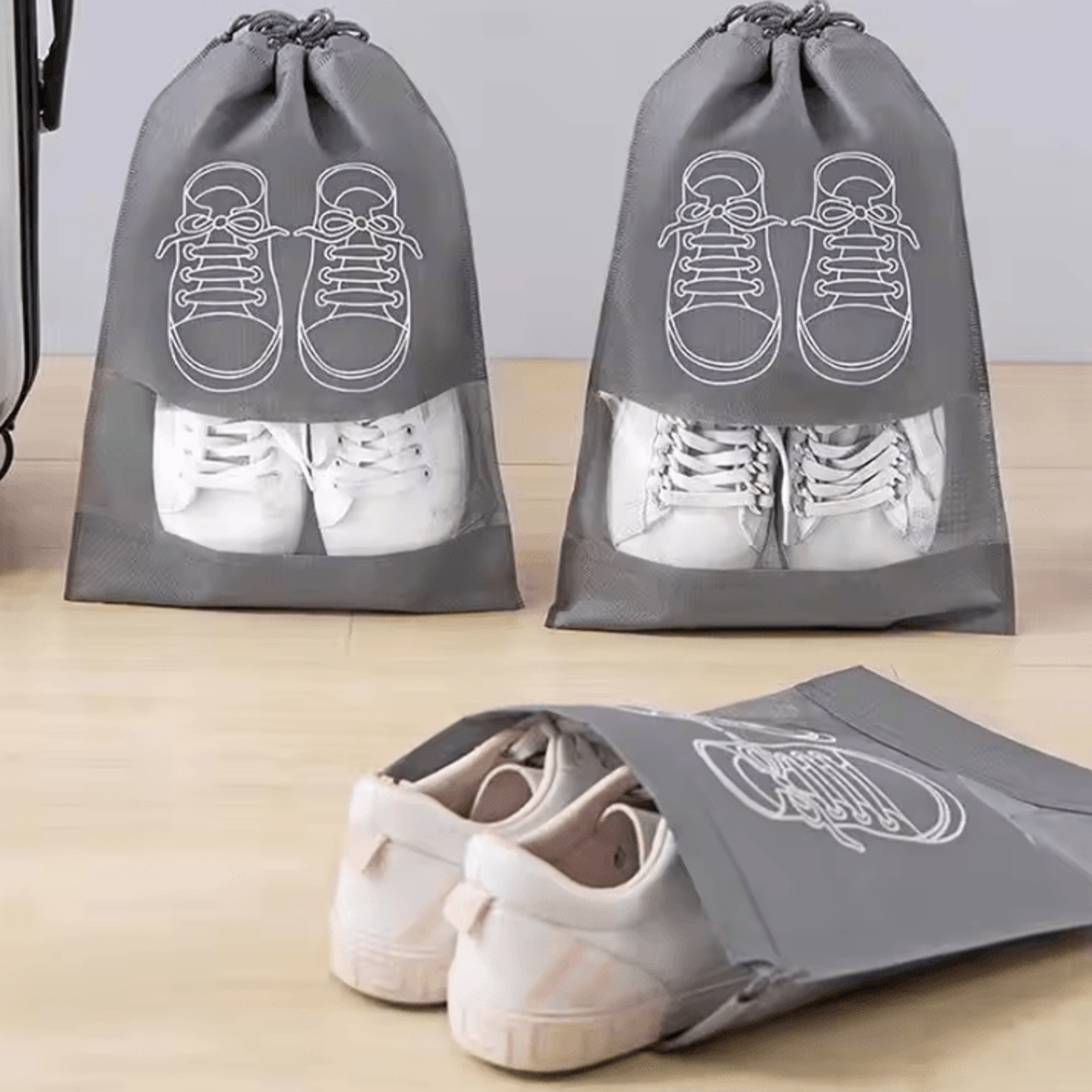 5Piece Travel Shoe Storage Bag Set  Waterproof Moistureproof Luggage Shoe Organizers 1