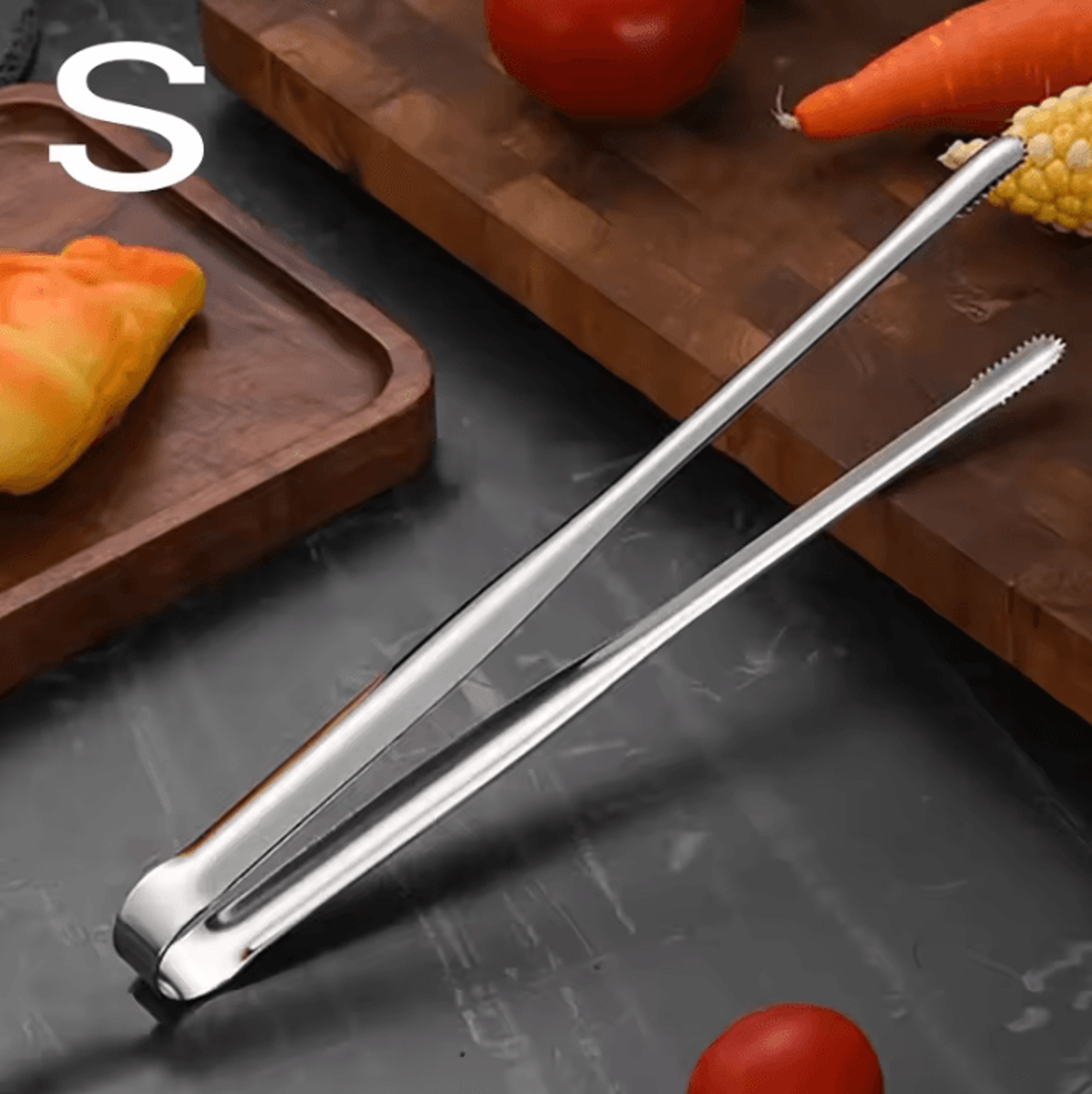304 Stainless Steel Grill Tongs  HeavyDuty BBQ Meat Clip For Cooking  Camping 6