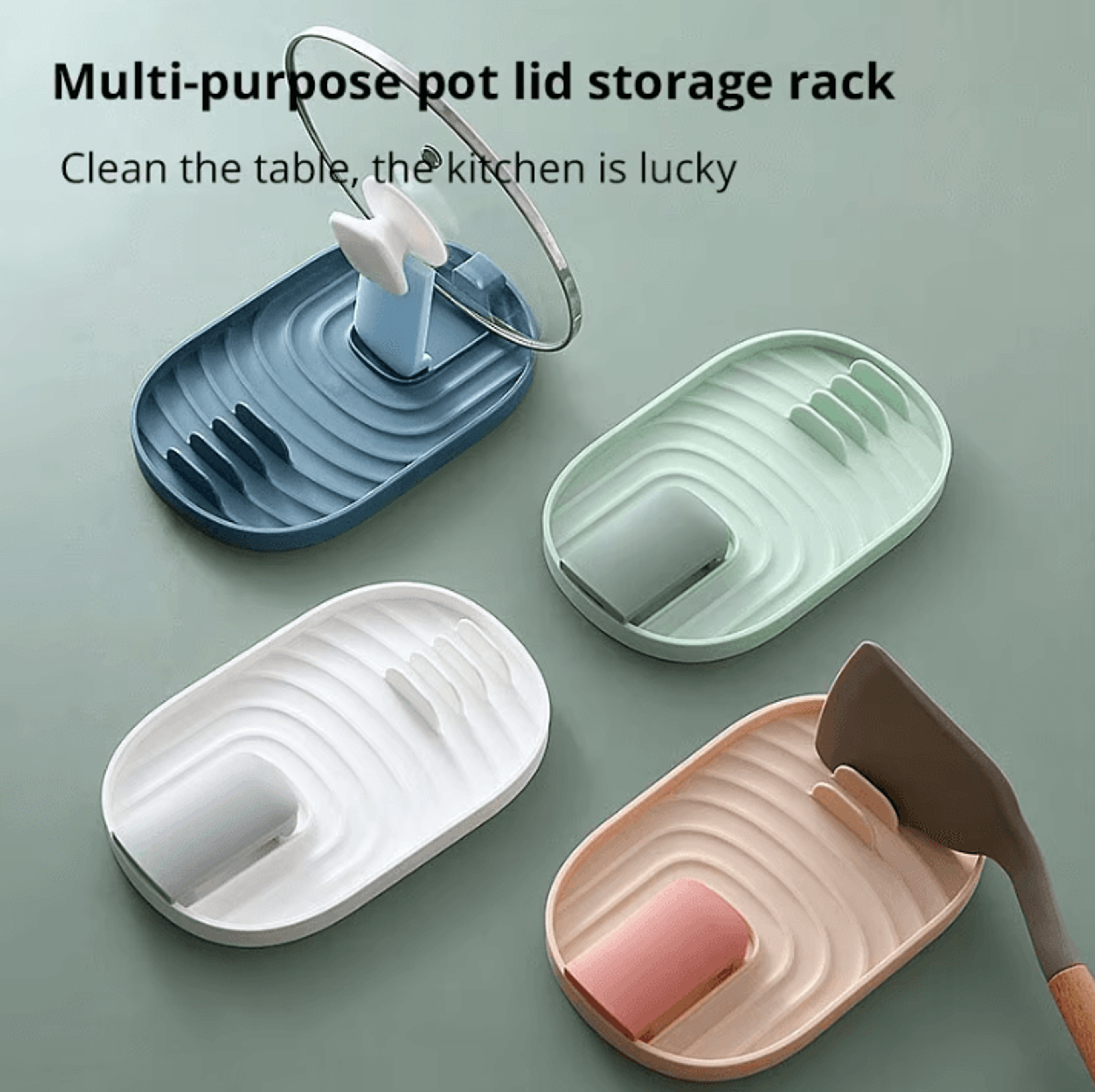 Silicone Nordic Style Pot Lid  Utensil Storage Rack  Practical Kitchen Organizer 1