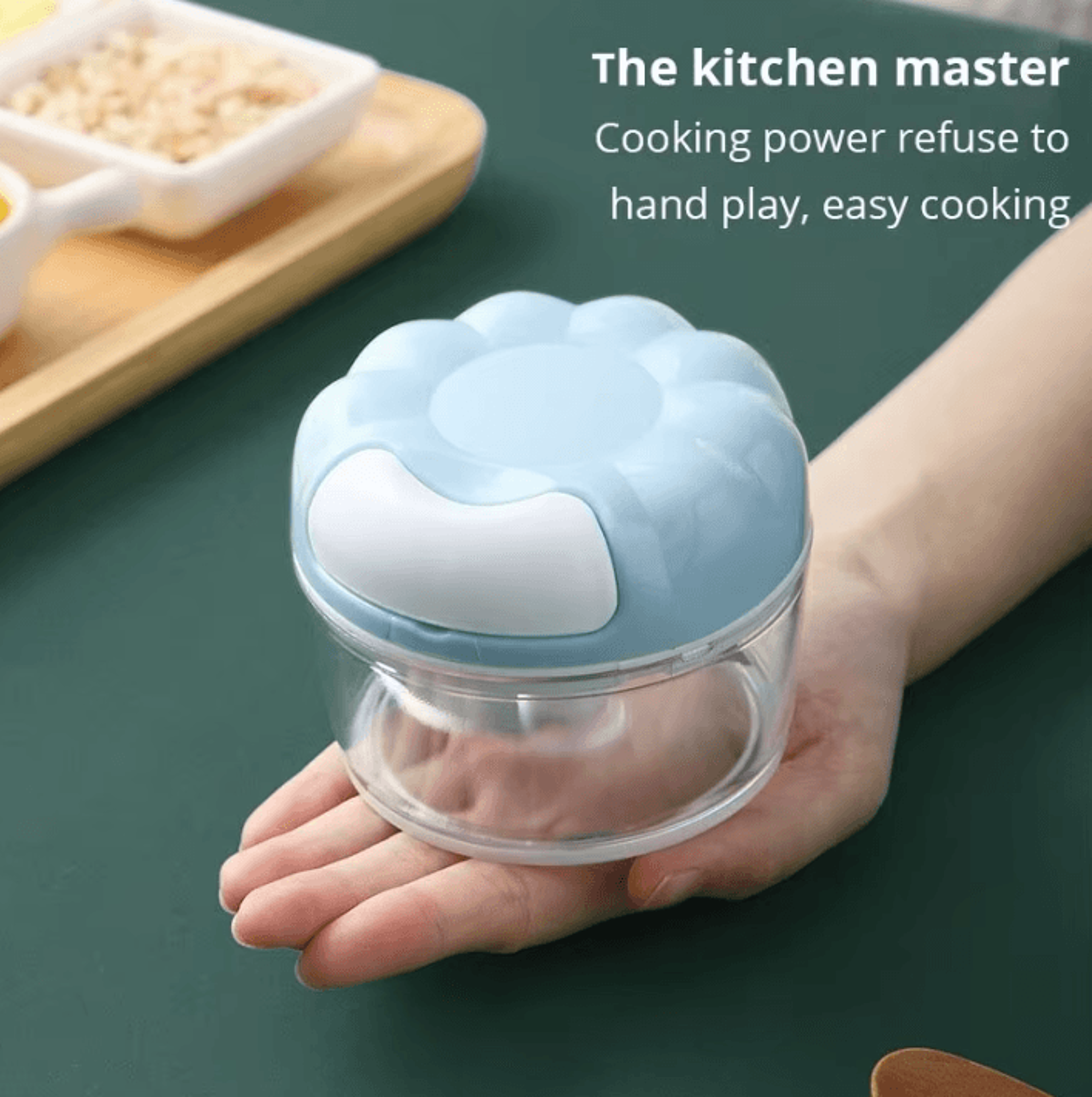 Manual Garlic Masher  Handheld Garlic Crusher For Easy Minced Garlic BluePink 3