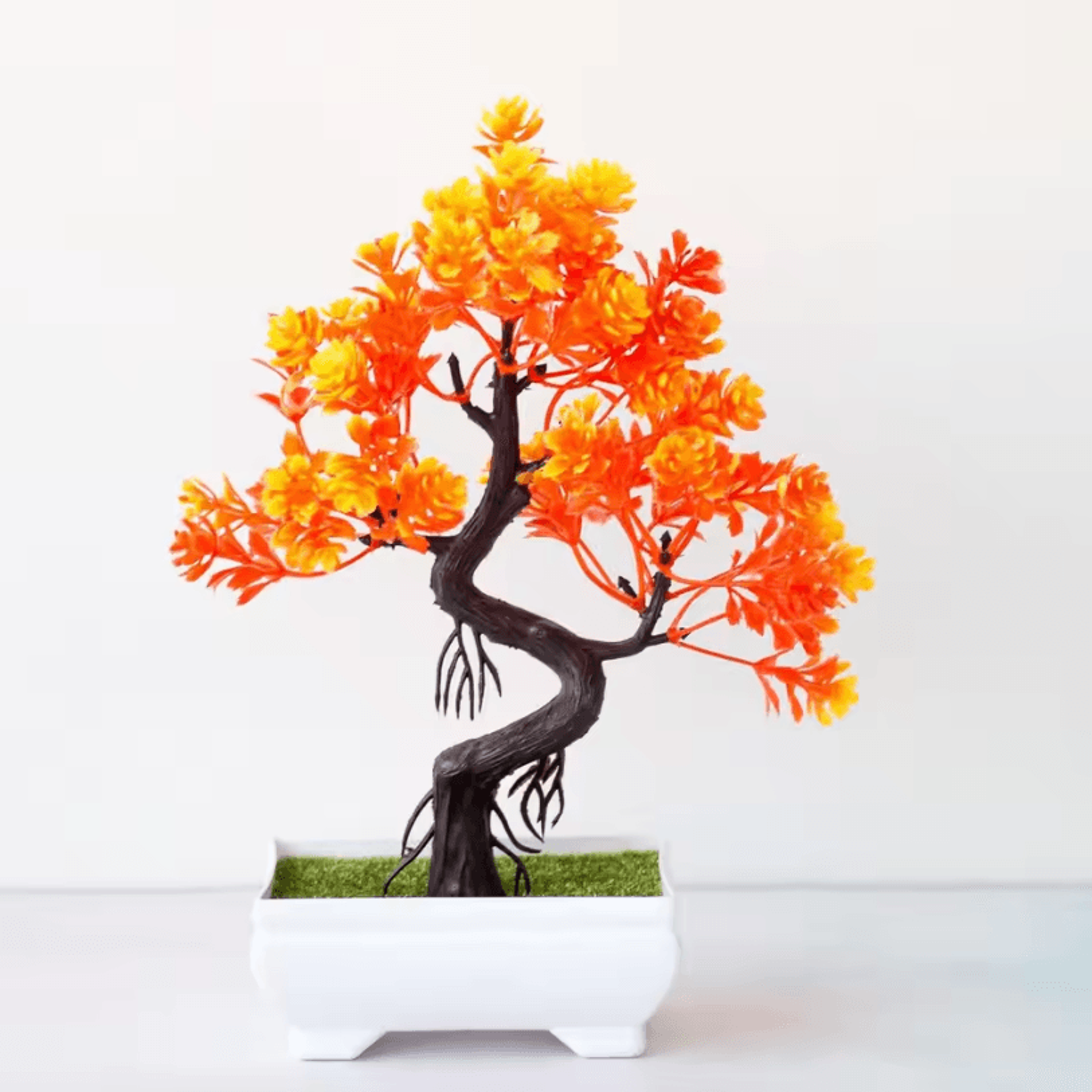 Plastic Mini Potted Plant Decor  Faux Bonsai Tabletop Ornament 8