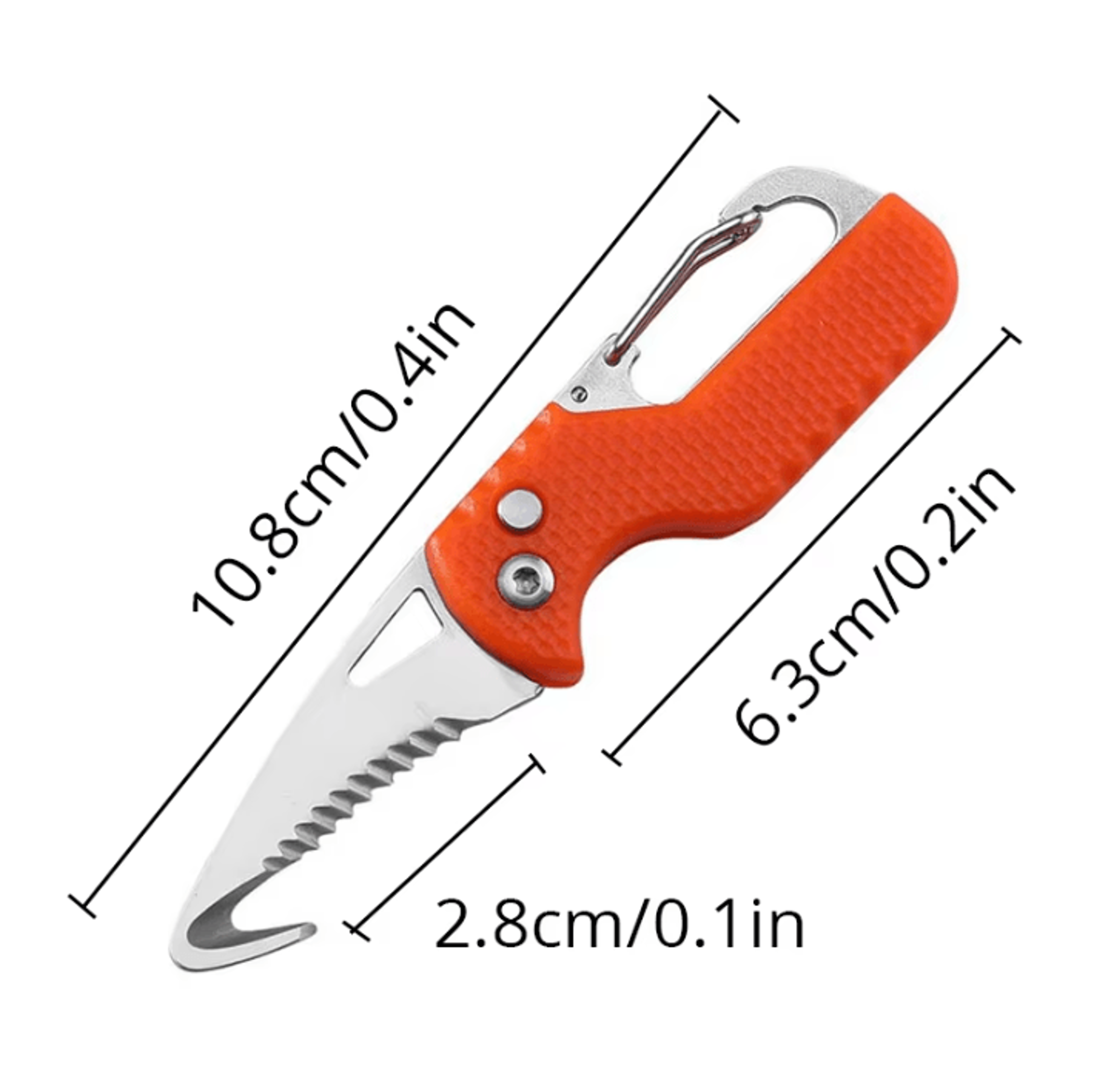 Portable MultiFunctional Parcel Knife Keychain  Serrated Hook Box Opener 5