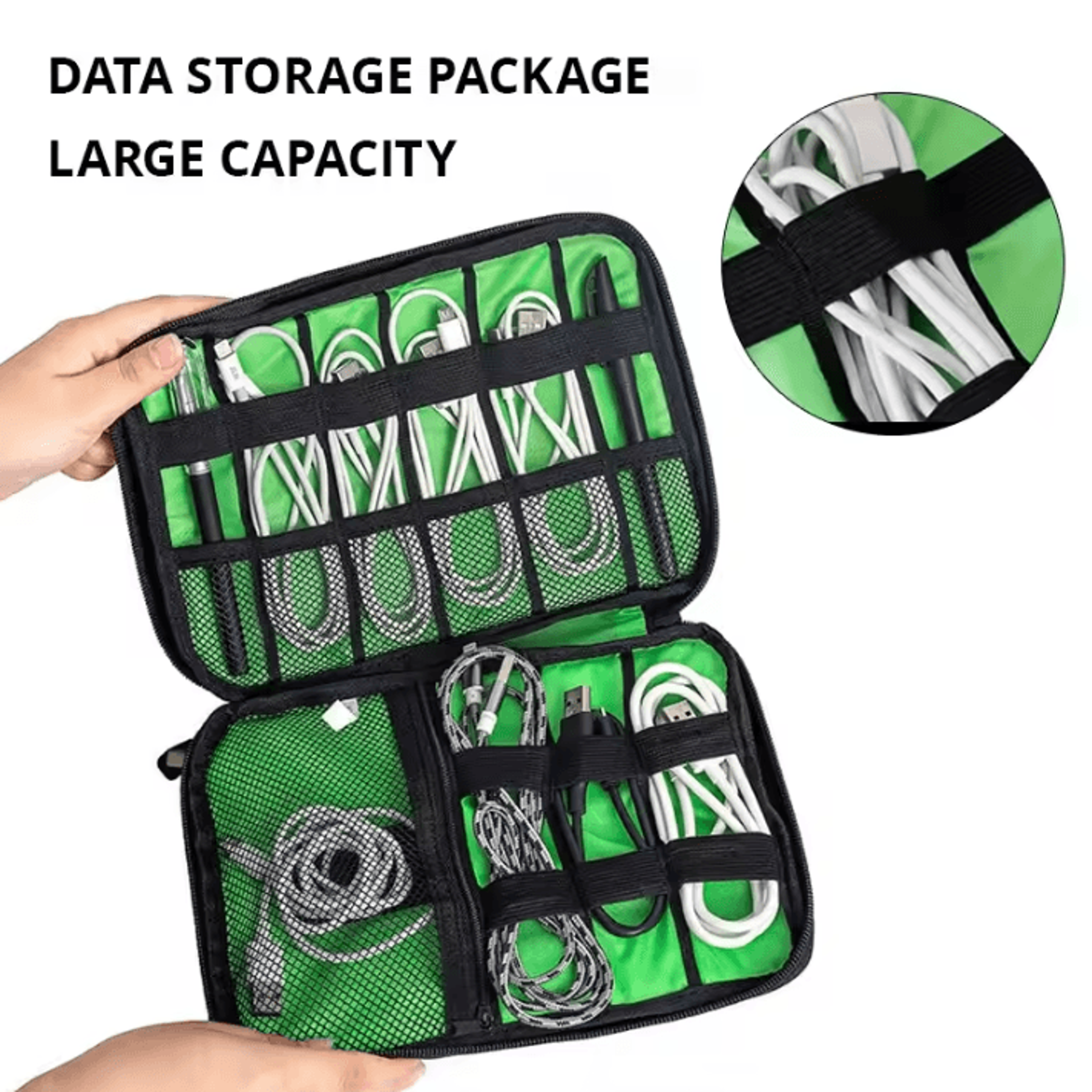 Waterproof Electronic Accessory Organizer Bag  USB  Charger Storage 0