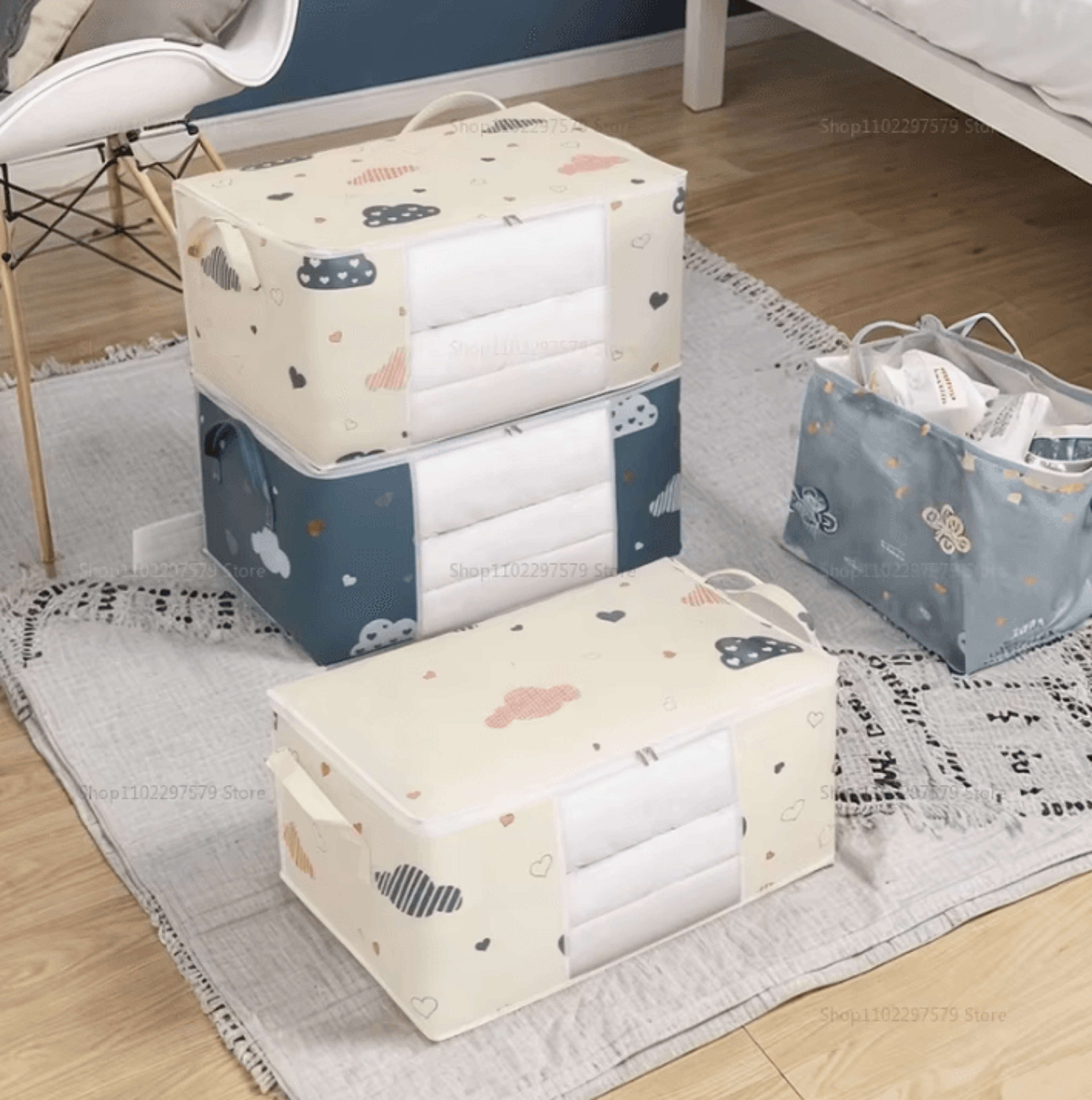 Large Capacity Dustproof Storage Bag With Handles  MoistureResistant Organizer 2