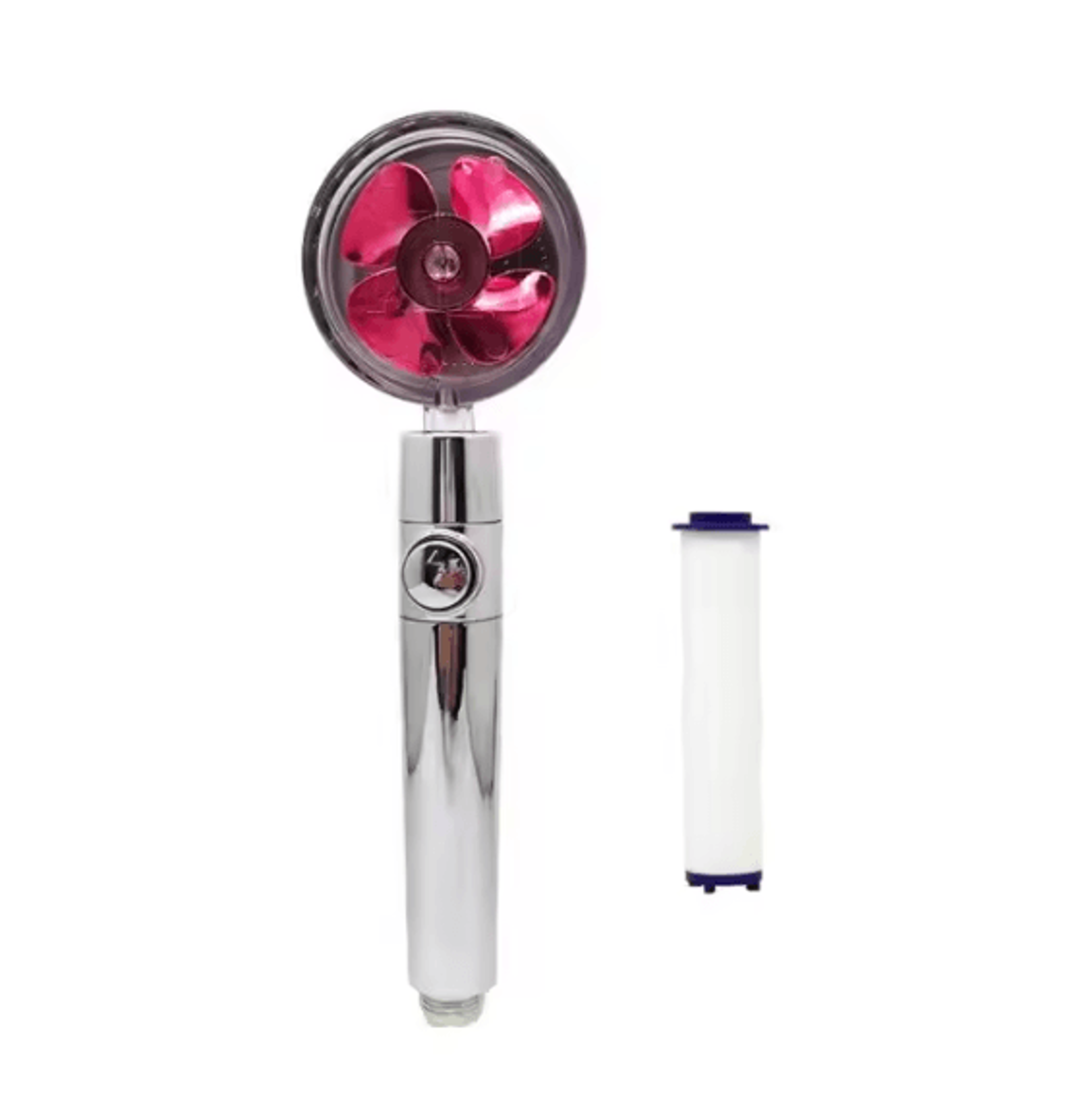 New Propeller Driven Shower Head Cotton Filter Turbocharged High Pressure Handheld Shower Nozzle 14